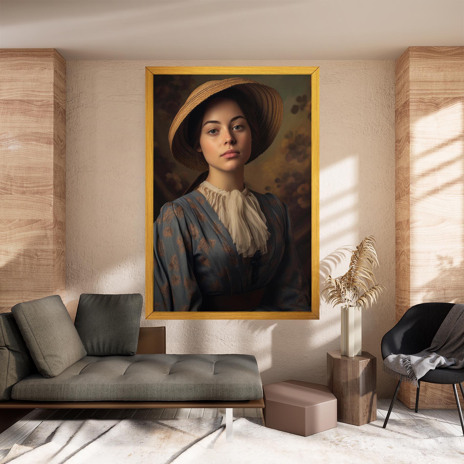 Vászonkép Vintage Blue Dress mockup 8