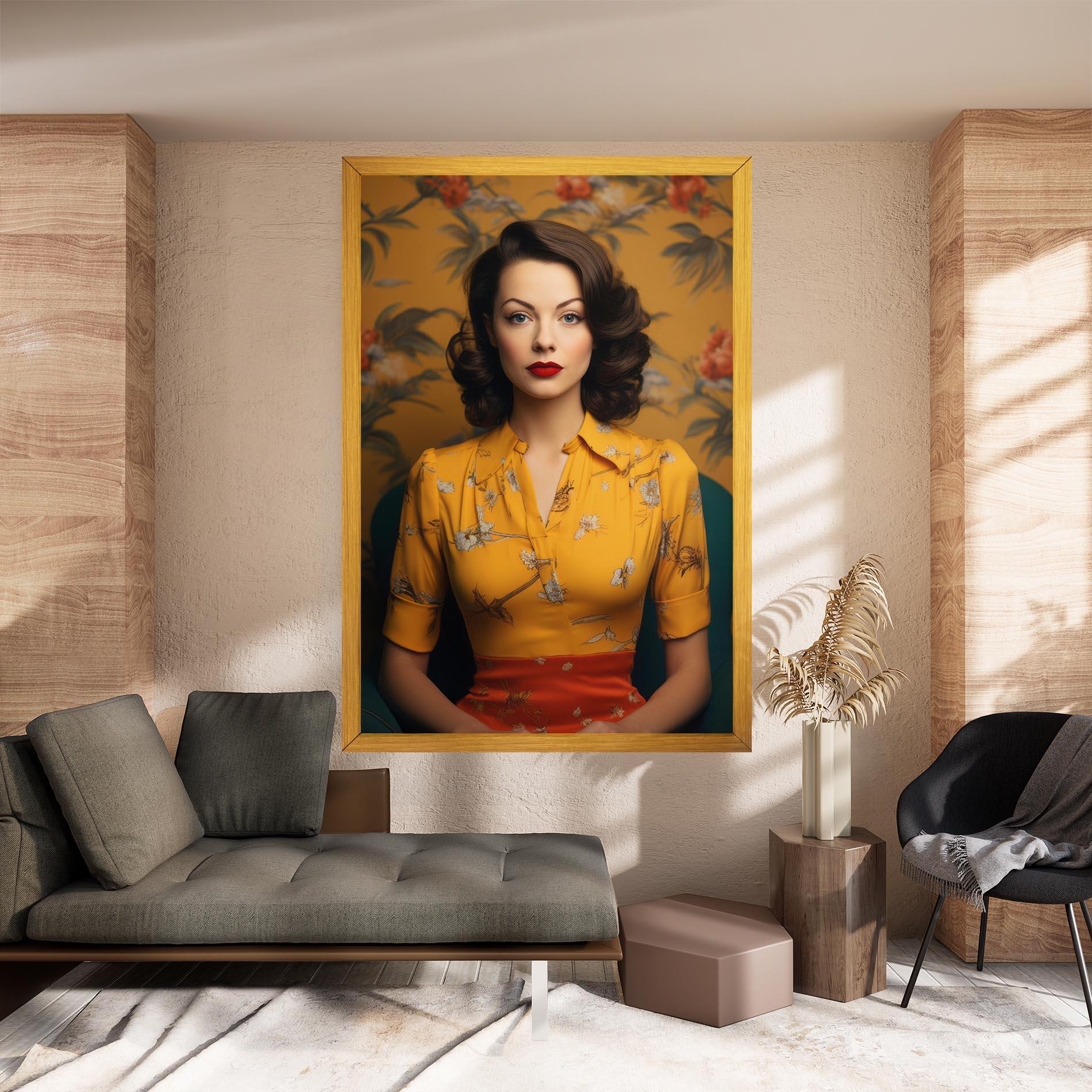 Vászonkép Yellow Red Dress mockup 8