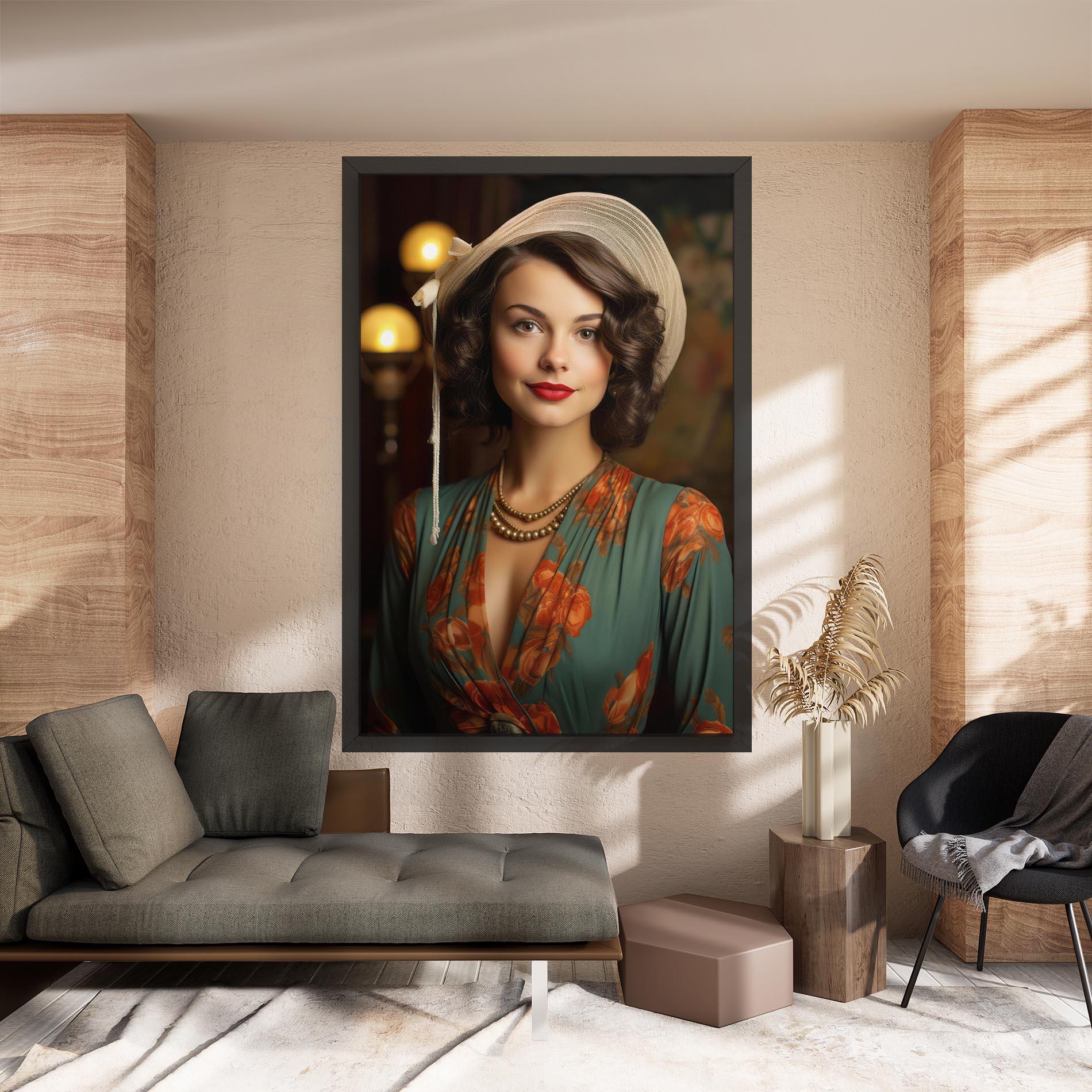 Vászonkép Green Orange Blouse mockup 8