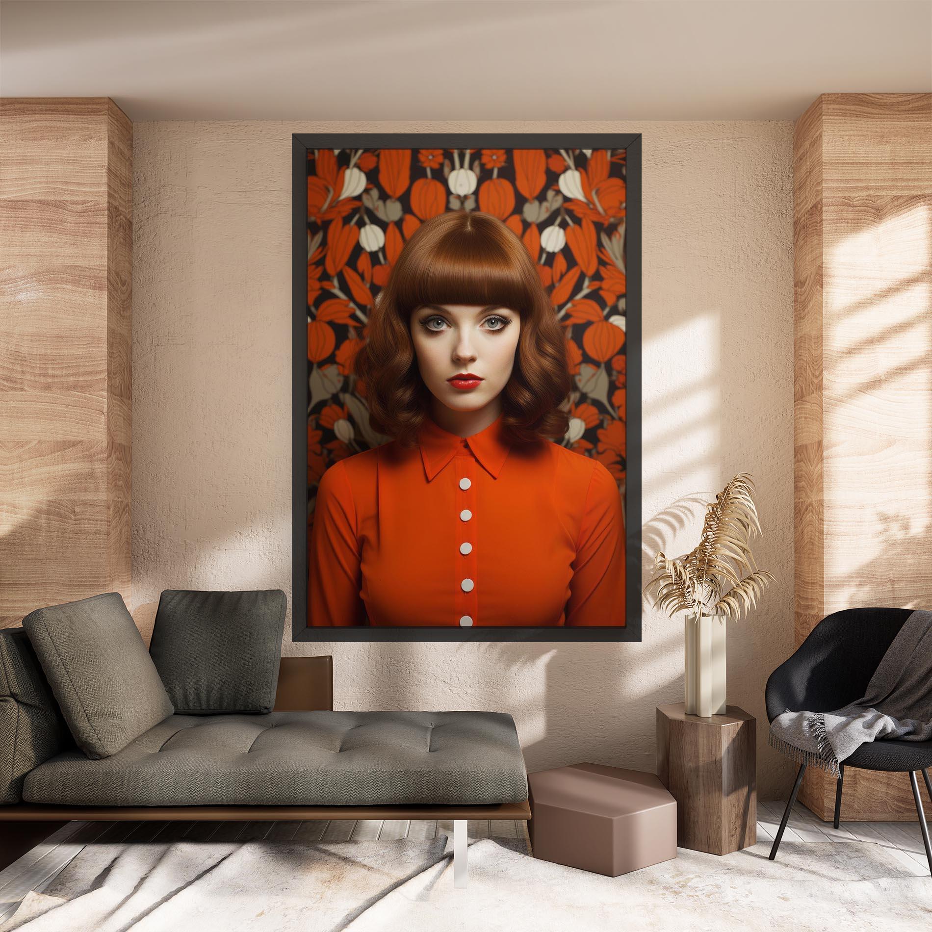 Vászonkép Orange Blouse Woman mockup 8