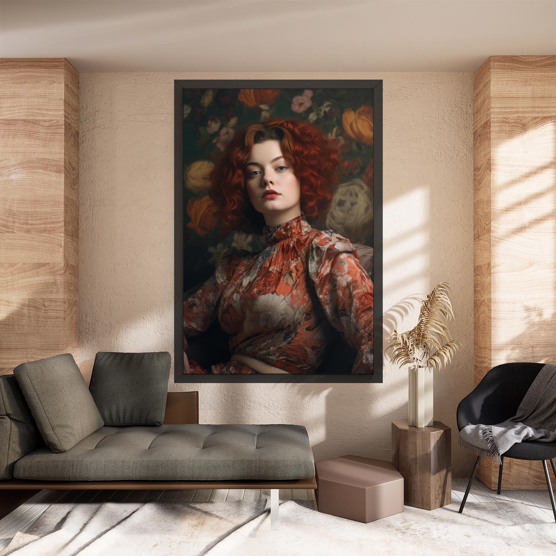 Vászonkép Red Vintage Hair mockup 8