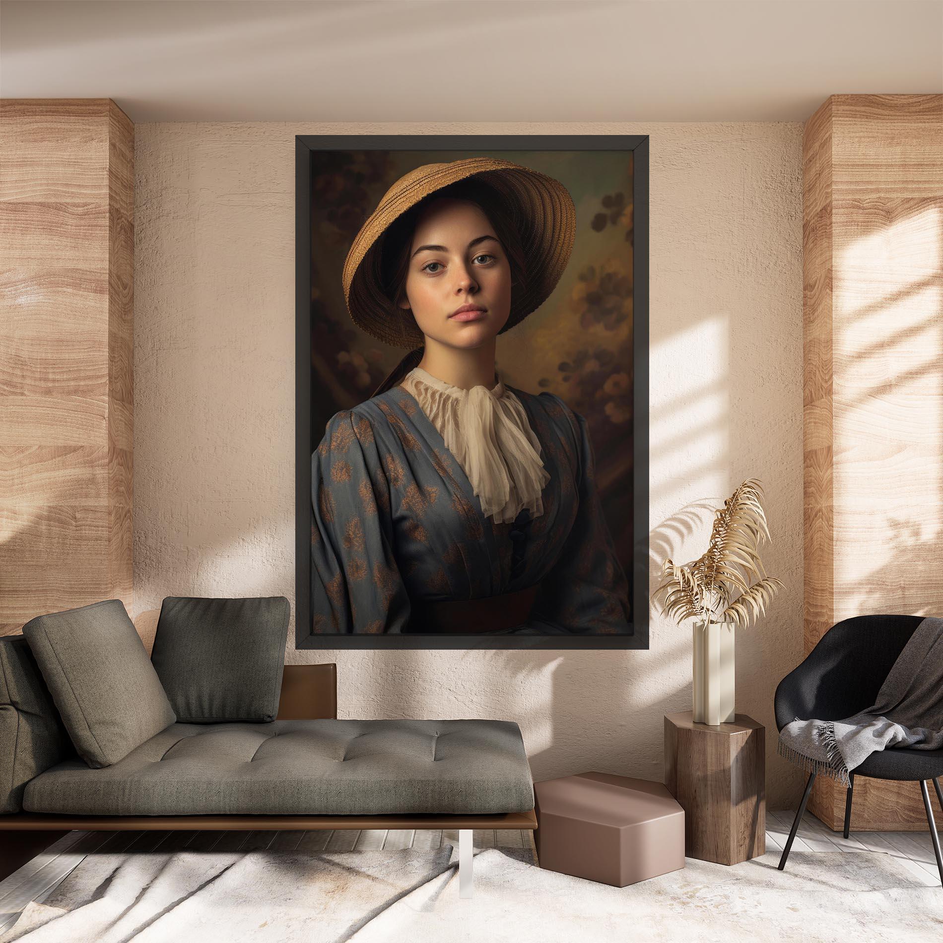 Vászonkép Vintage Blue Dress mockup 8