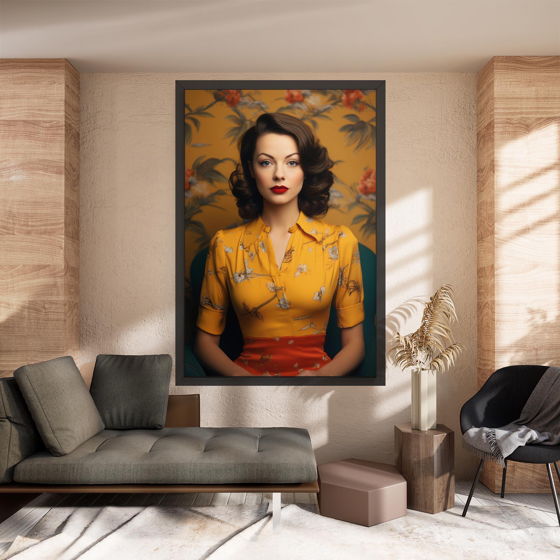 Vászonkép Yellow Red Dress mockup 8