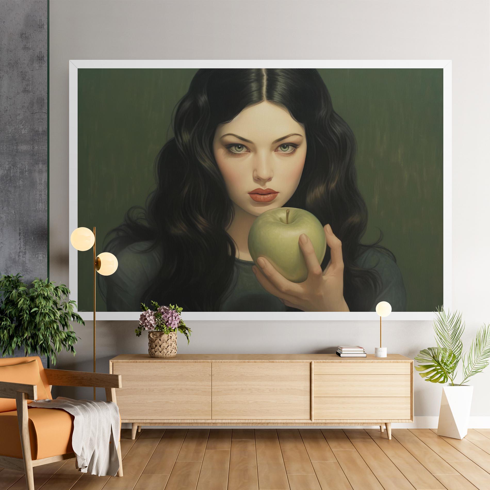Vászonkép Green Apple Painting mockup 9