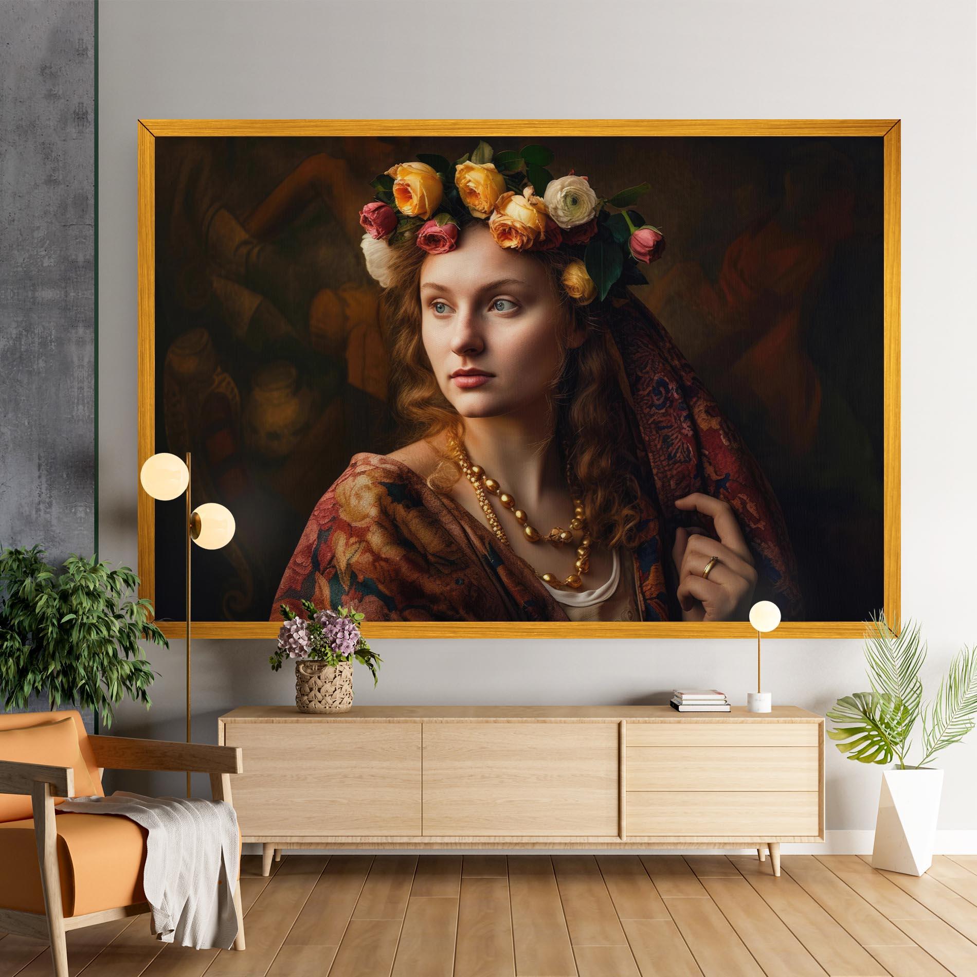 Vászonkép Renaissance Woman mockup 9