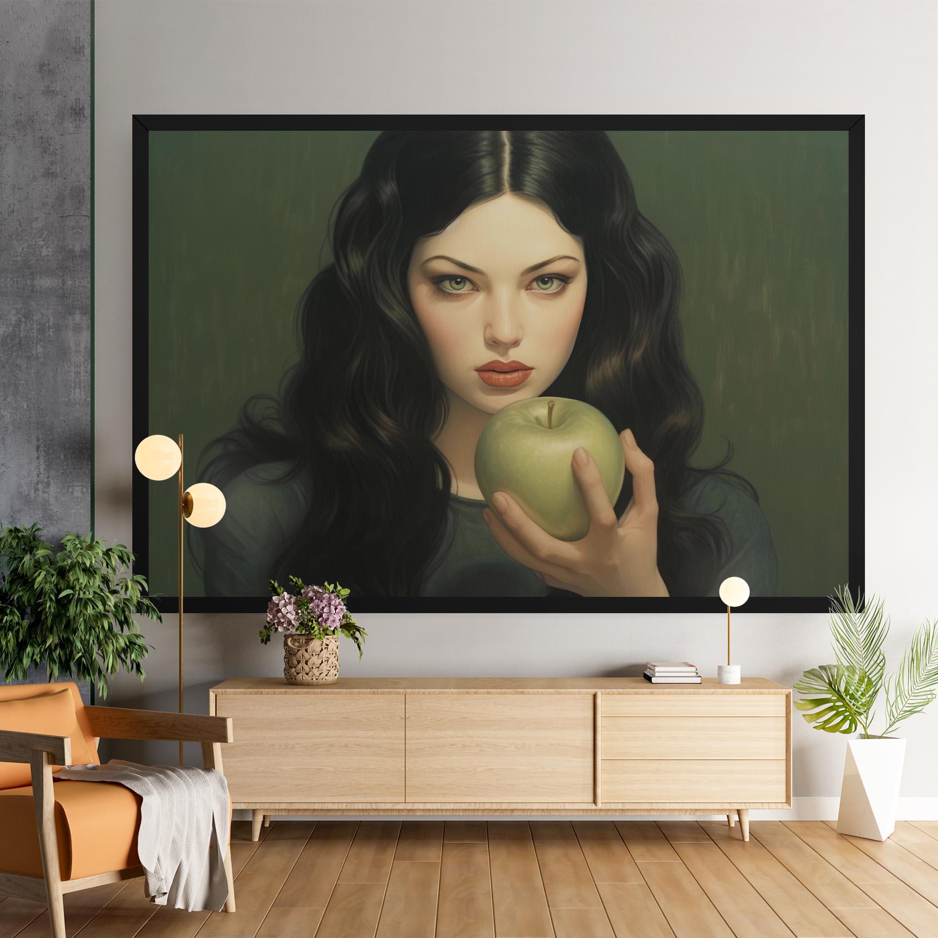 Vászonkép Green Apple Painting mockup 9
