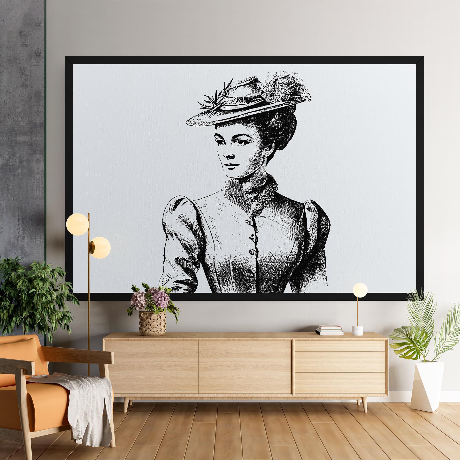 Vászonkép Noble Lady Hat mockup 9