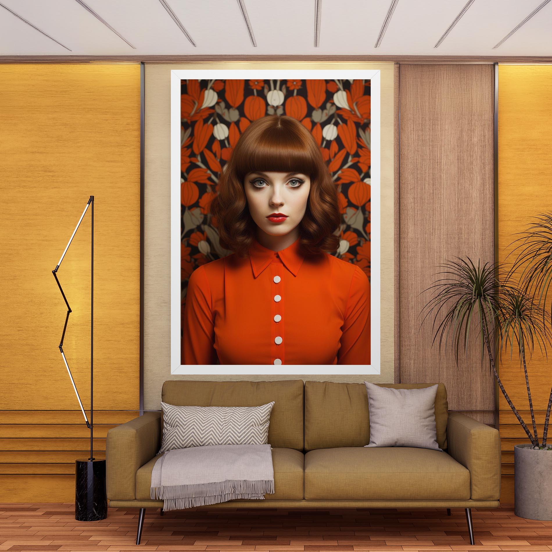 Vászonkép Orange Blouse Woman mockup 9