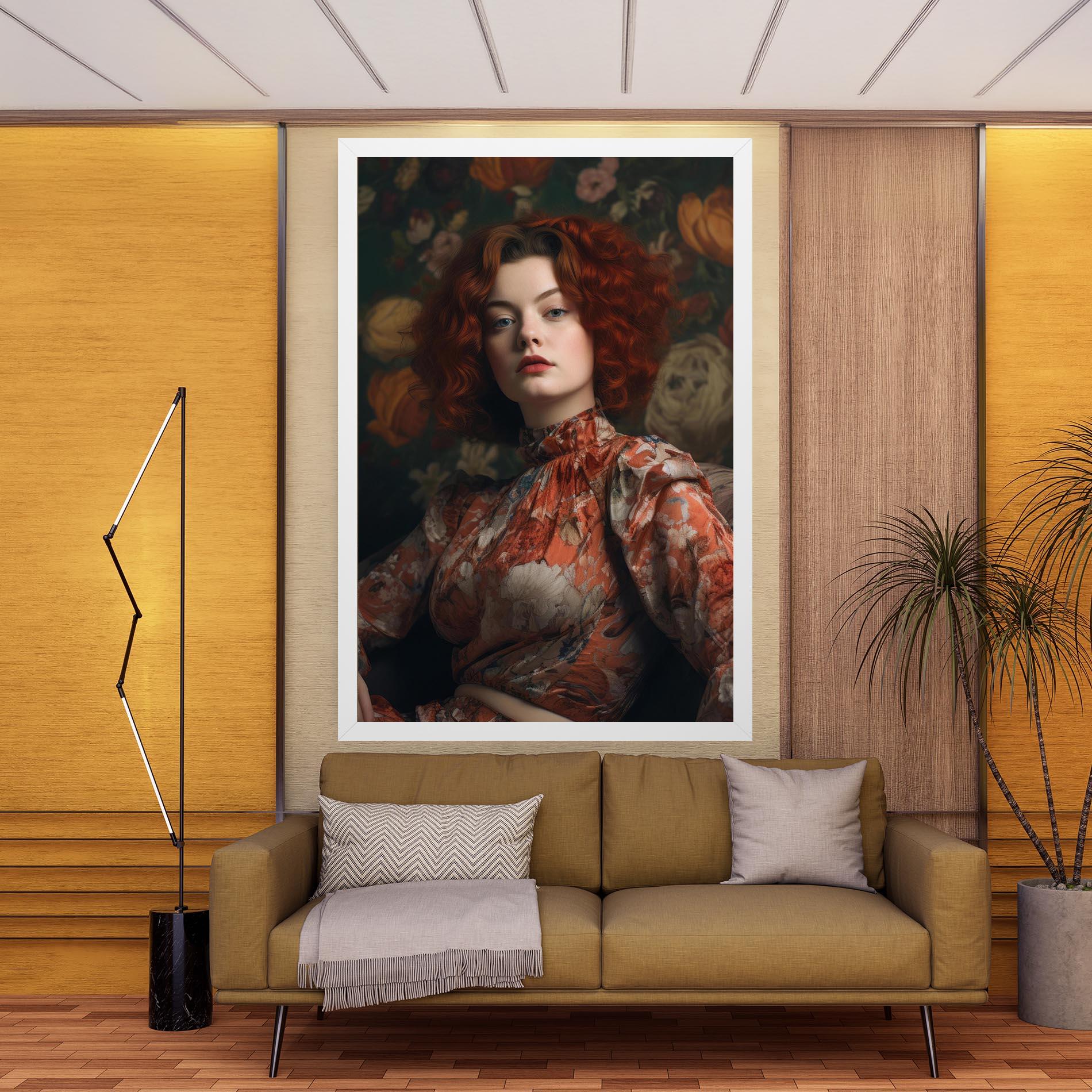 Vászonkép Red Vintage Hair mockup 9