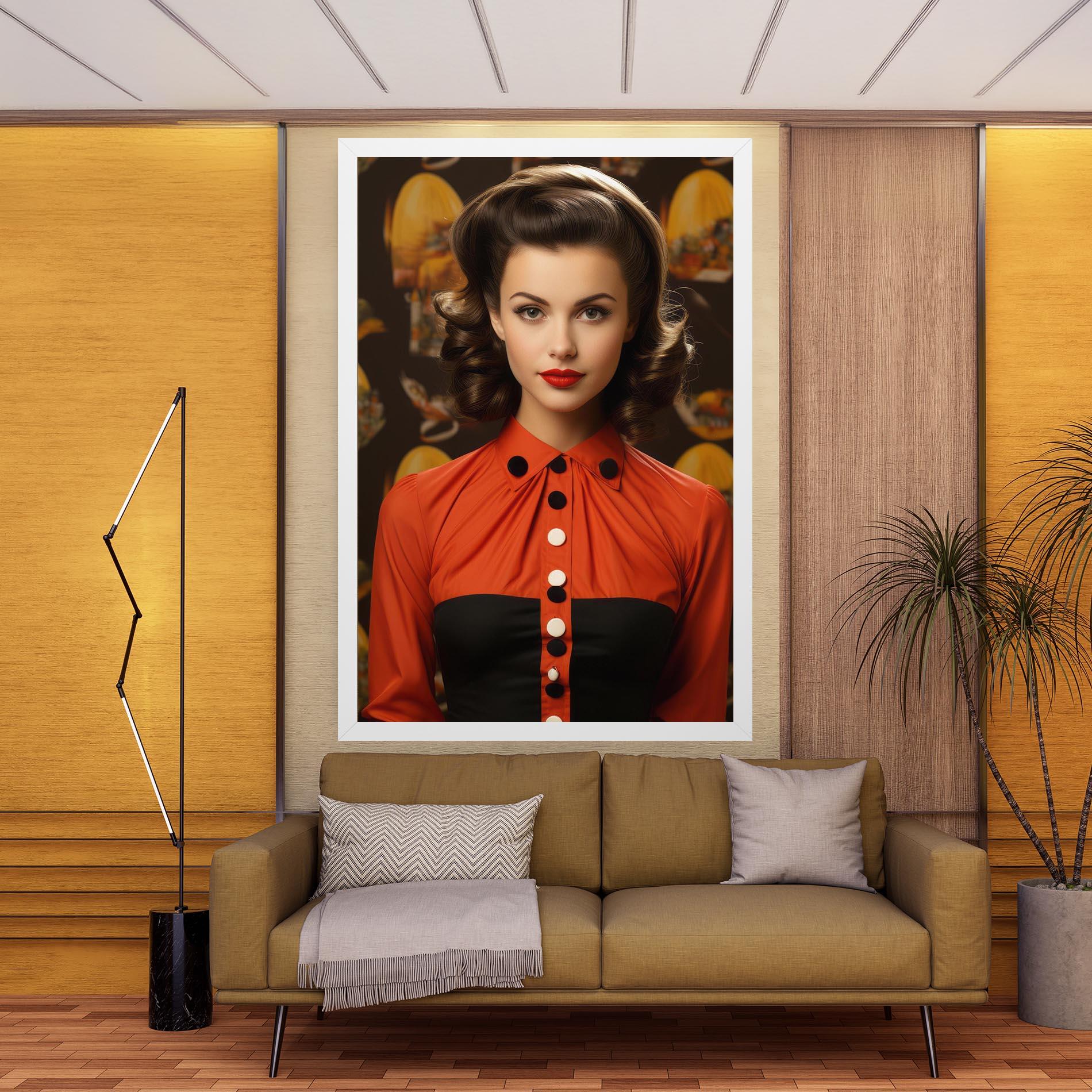 Vászonkép Vintage Red Black mockup 9