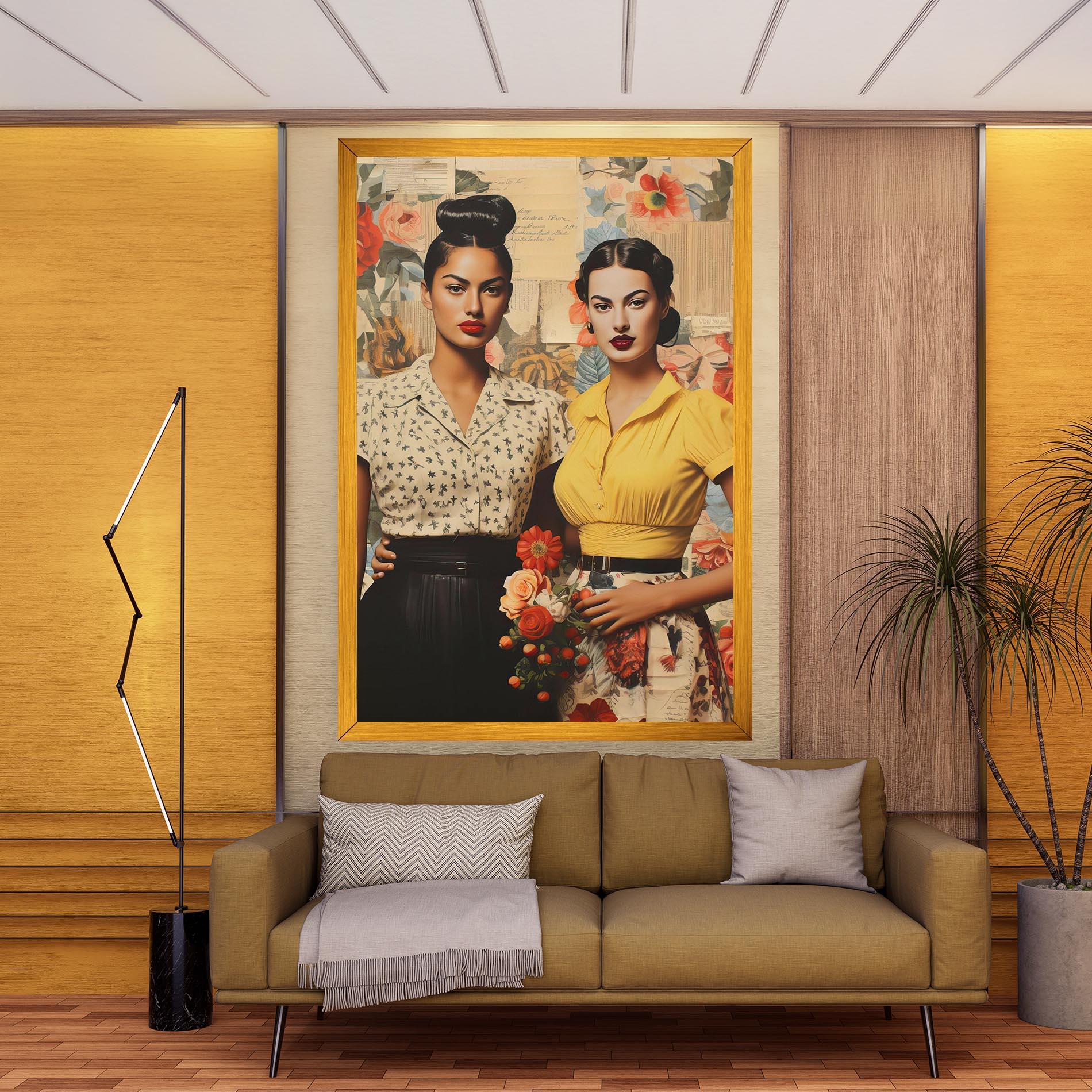 Vászonkép Friendship Vintage Power mockup 9