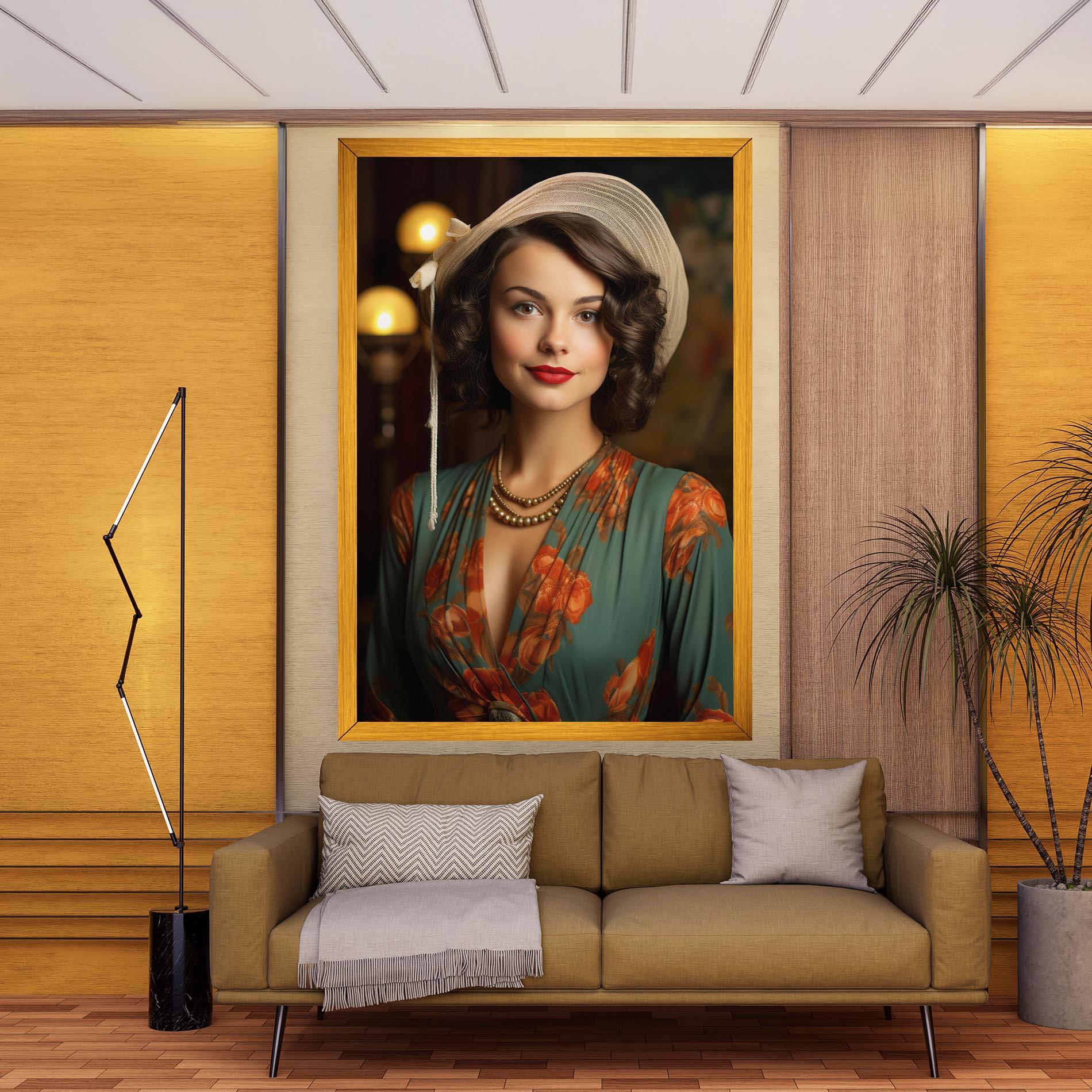 Vászonkép Green Orange Blouse mockup 9