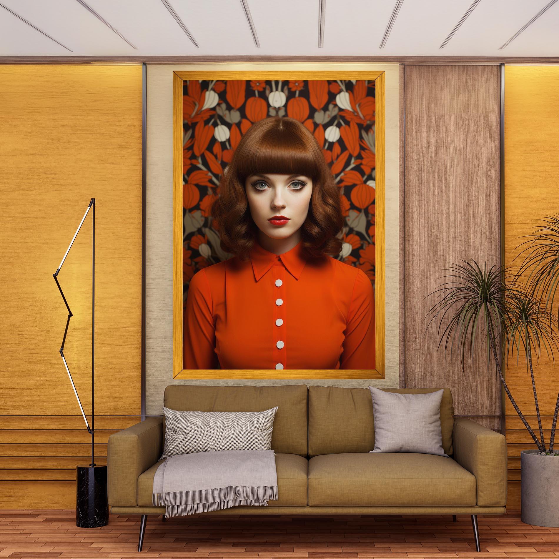 Vászonkép Orange Blouse Woman mockup 9