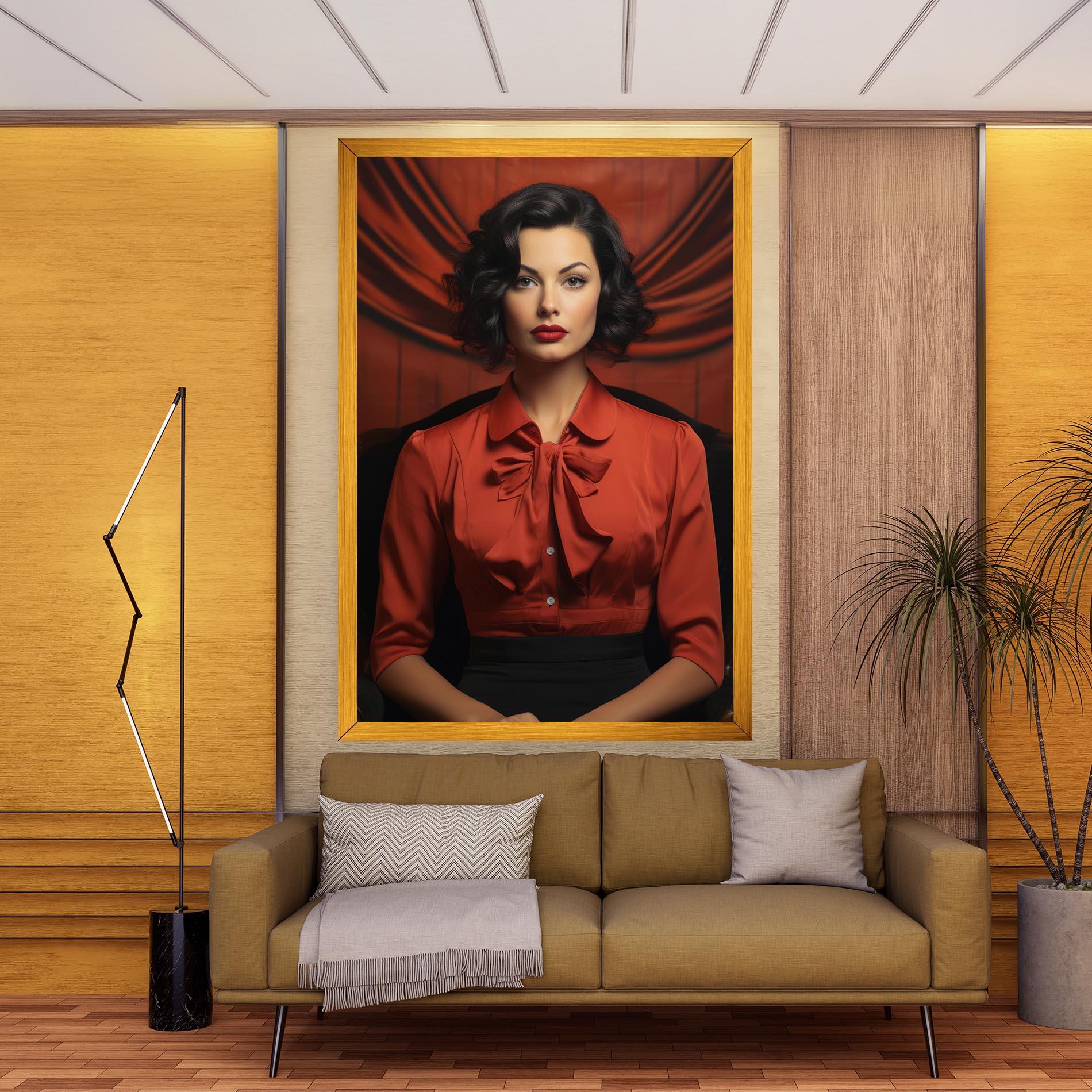 Vászonkép Pretty Red Blouse mockup 9