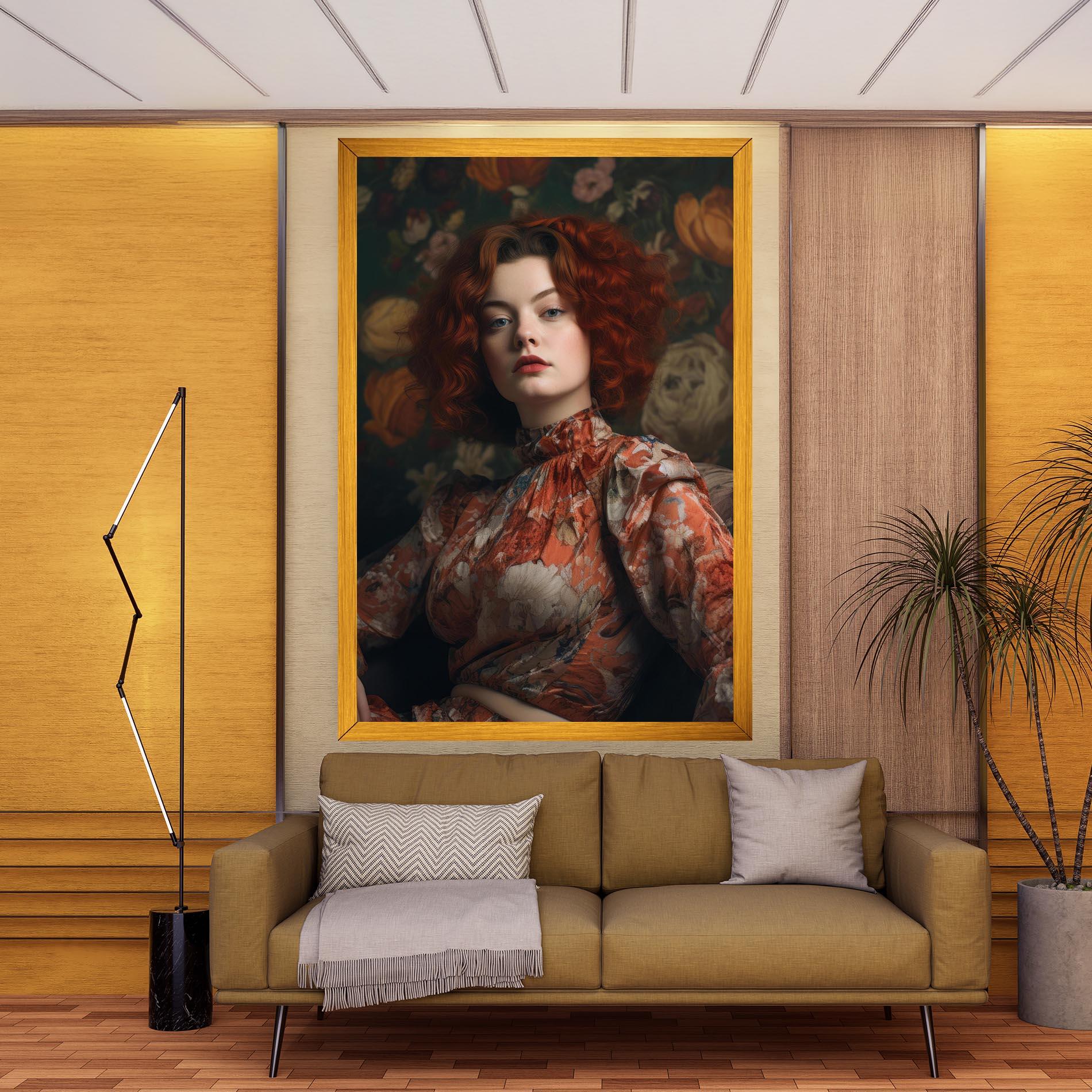 Vászonkép Red Vintage Hair mockup 9