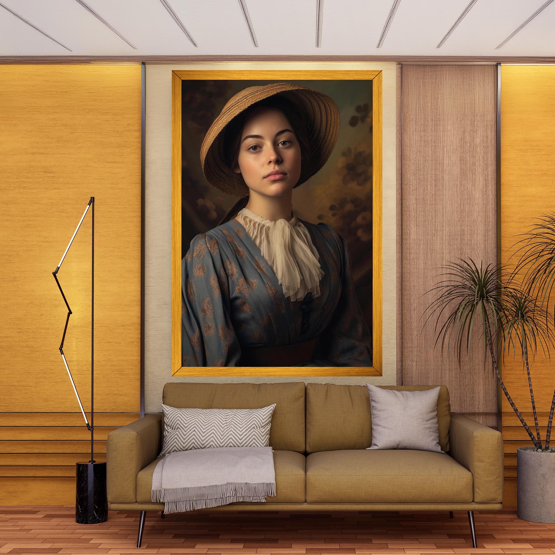 Vászonkép Vintage Blue Dress mockup 9