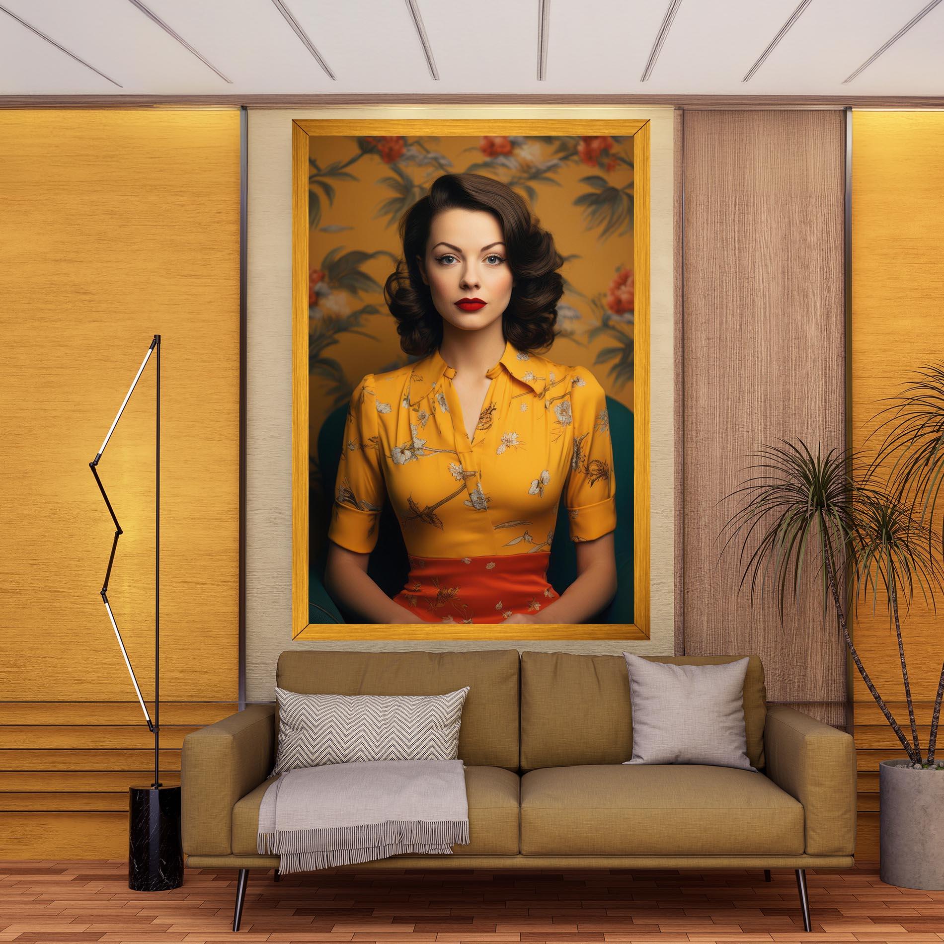 Vászonkép Yellow Red Dress mockup 9