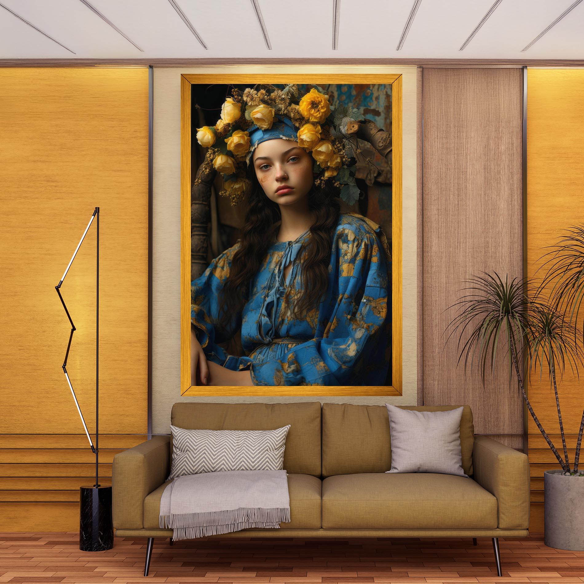 Vászonkép Yellow Rose Dress mockup 9