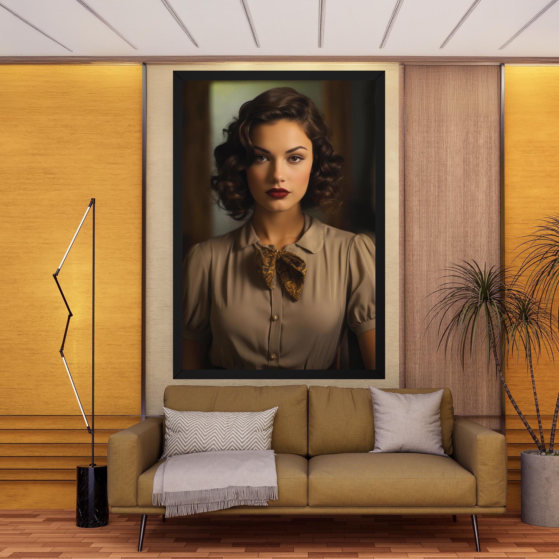 Vászonkép Beige Vintage Blouse mockup 9