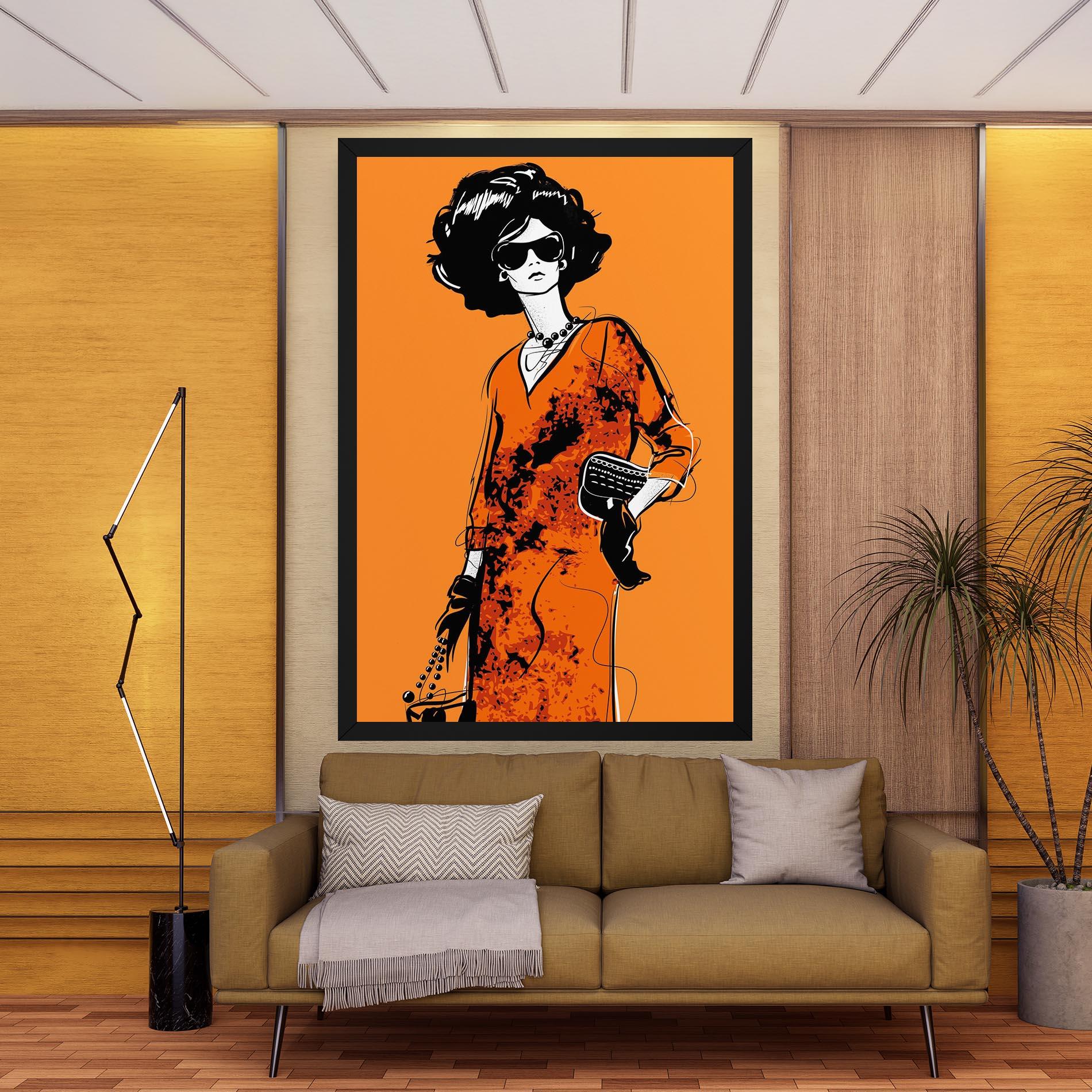 Vászonkép Old Orange Dress mockup 9