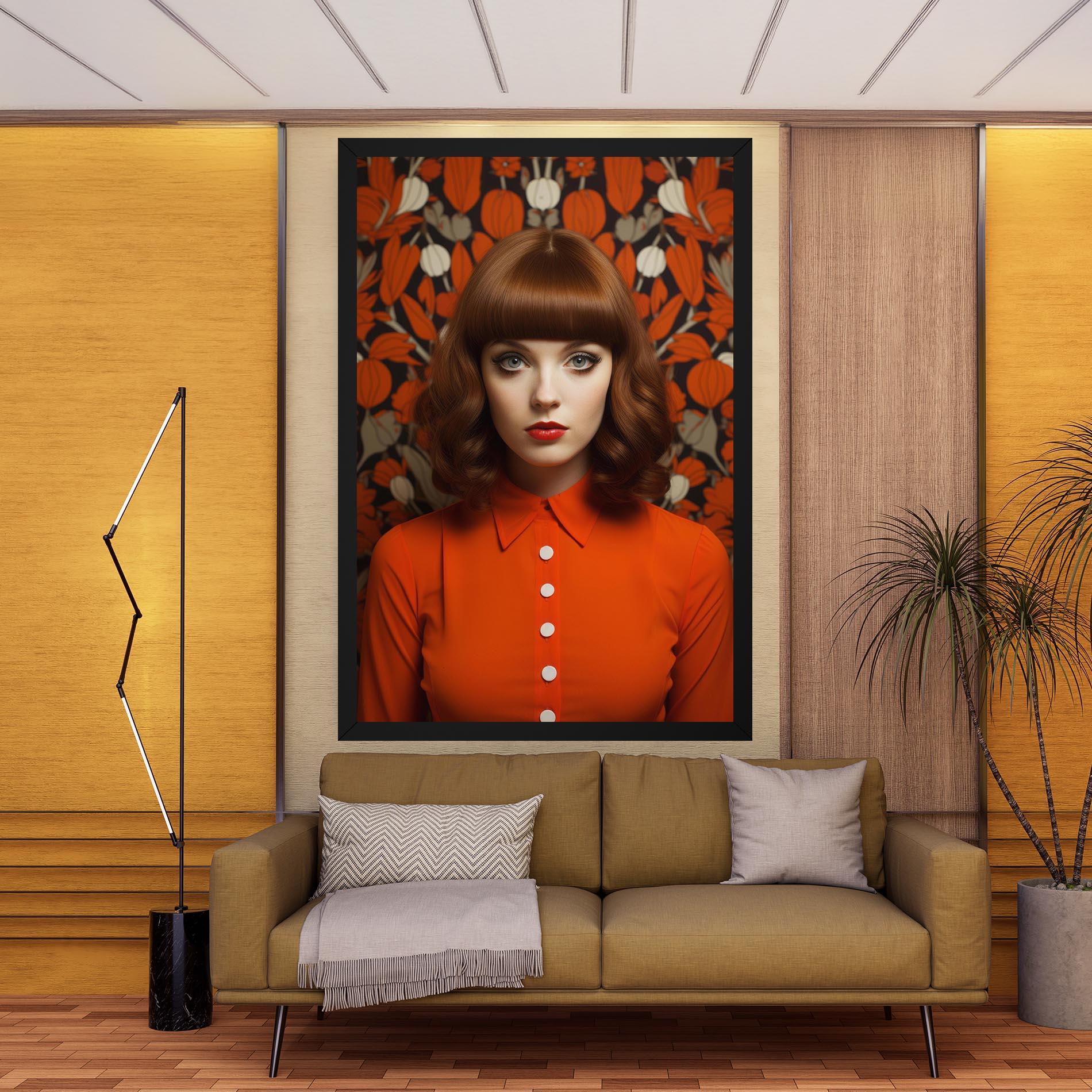 Vászonkép Orange Blouse Woman mockup 9