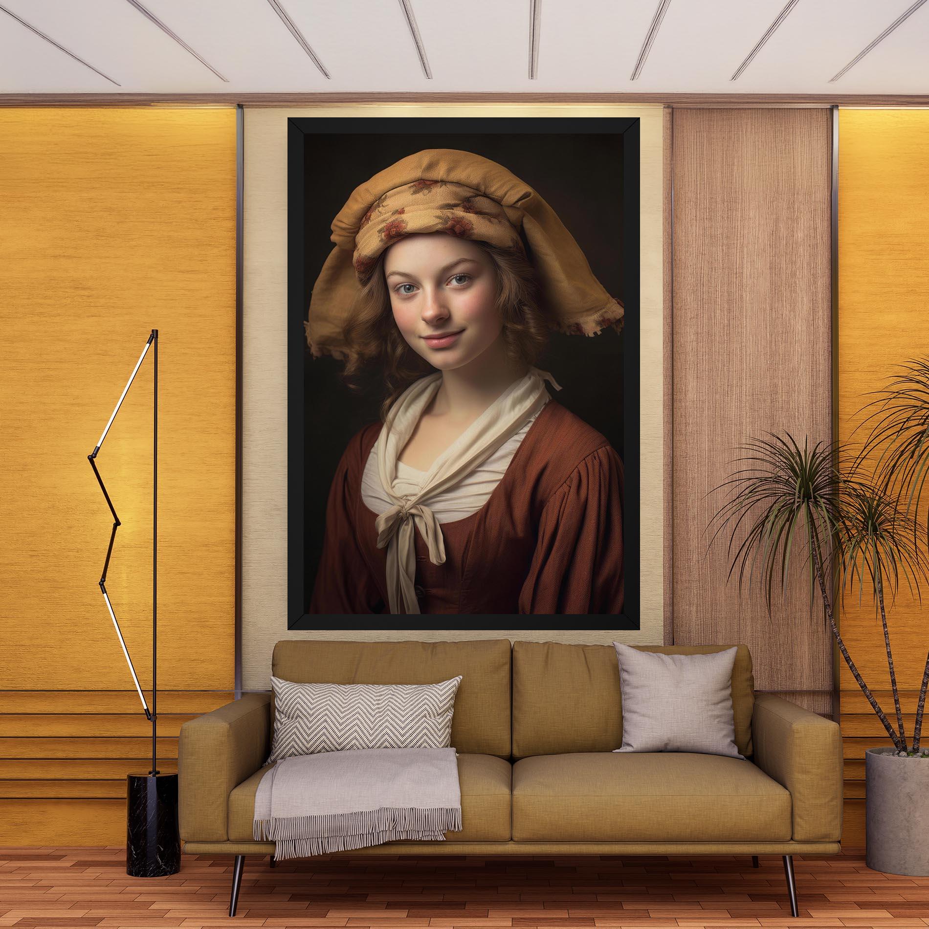 Vászonkép Young Vintage Woman mockup 9