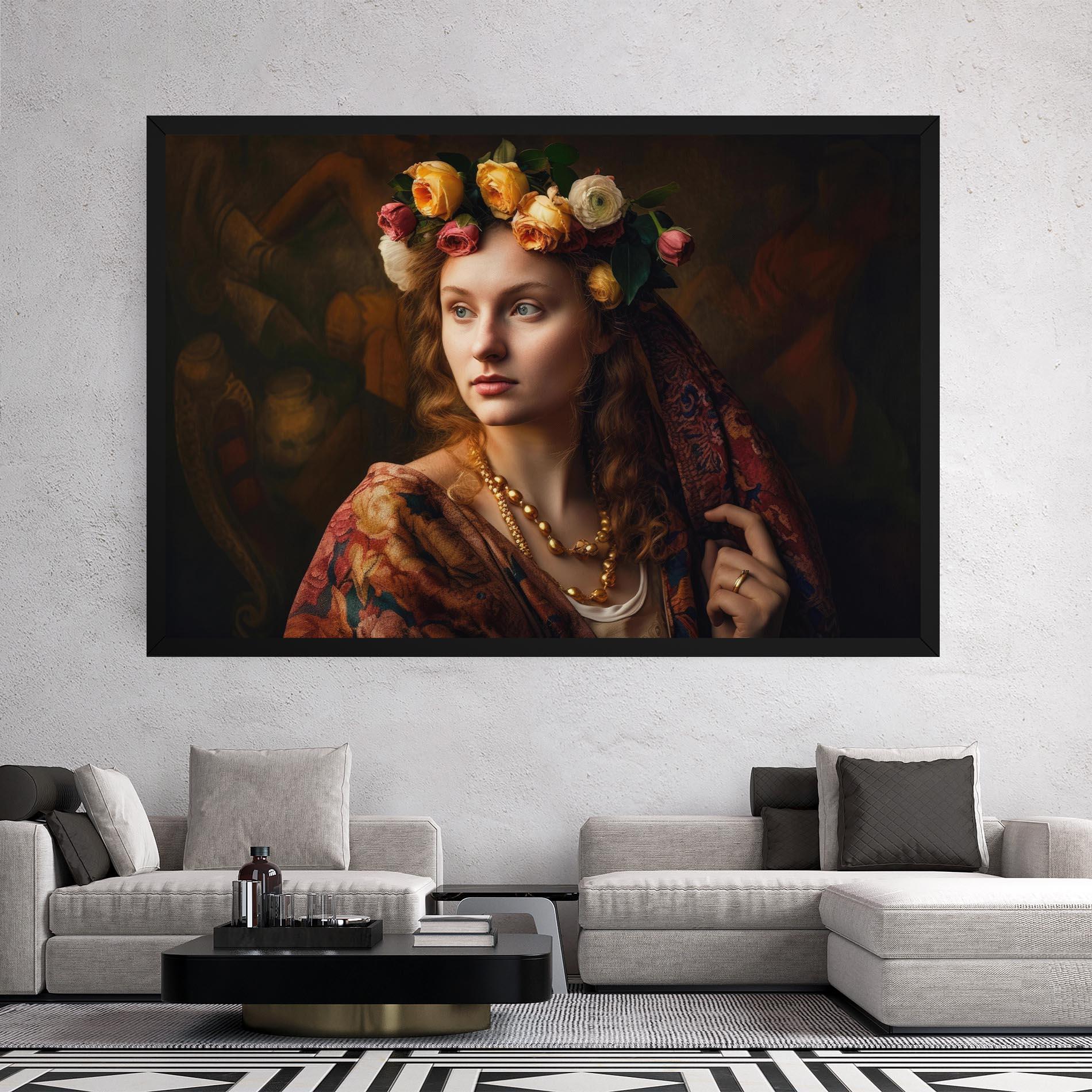 Vászonkép Renaissance Woman mockup 2