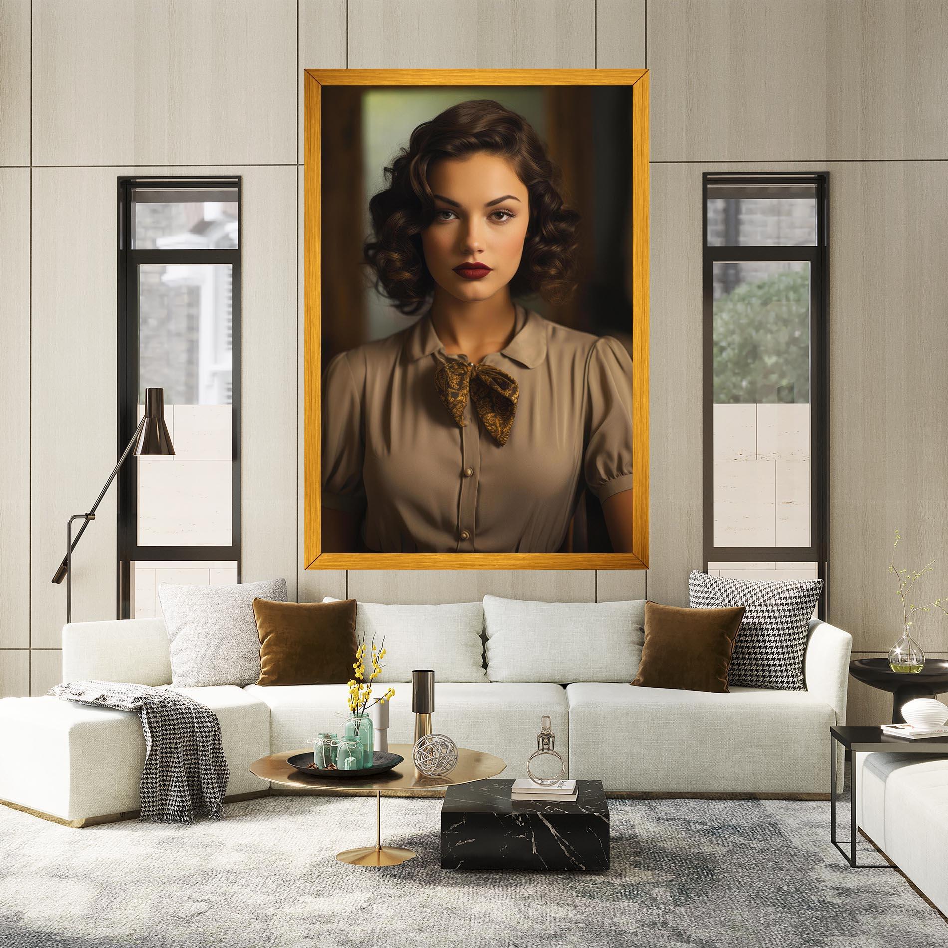 Vászonkép Beige Vintage Blouse mockup 2