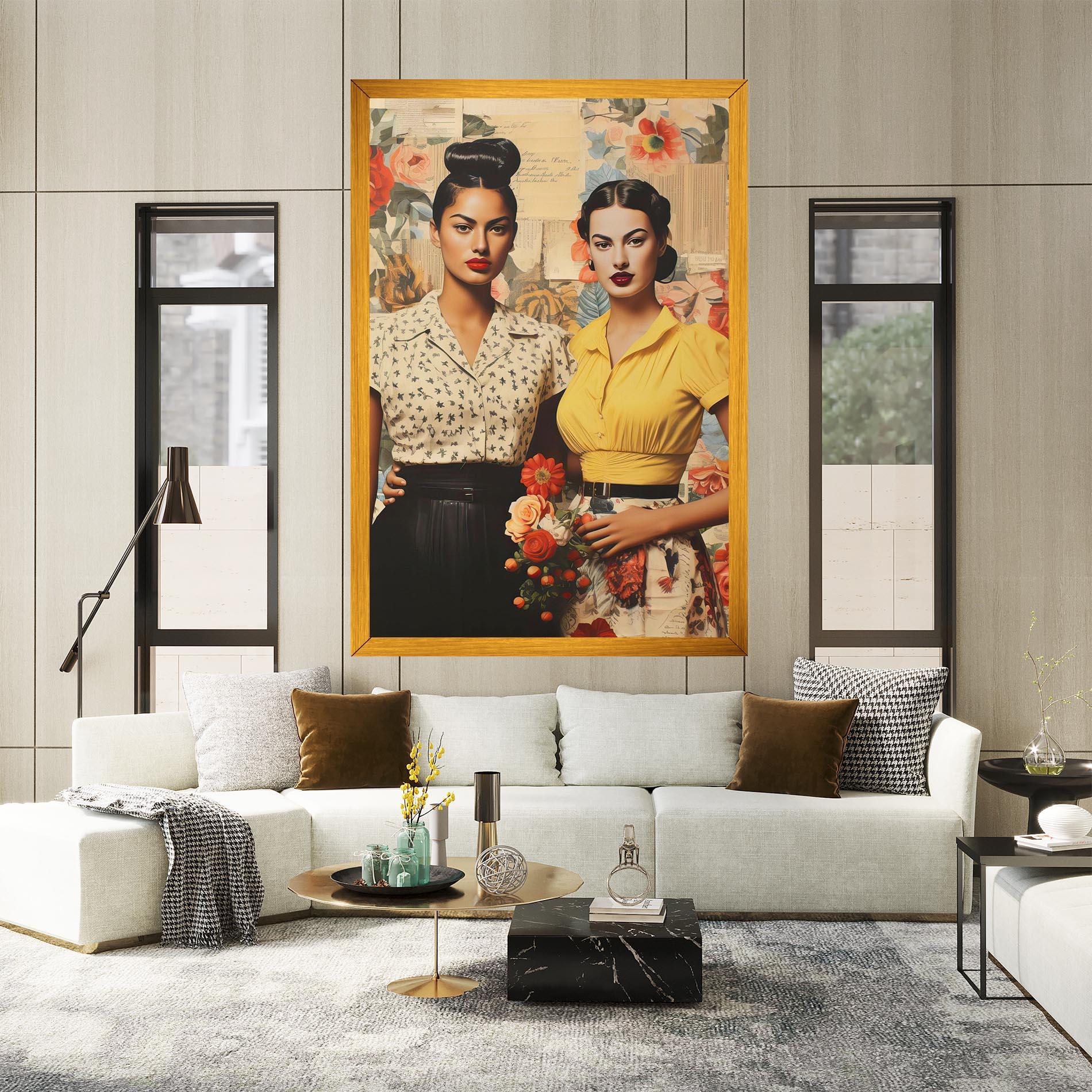 Vászonkép Friendship Vintage Power mockup 2