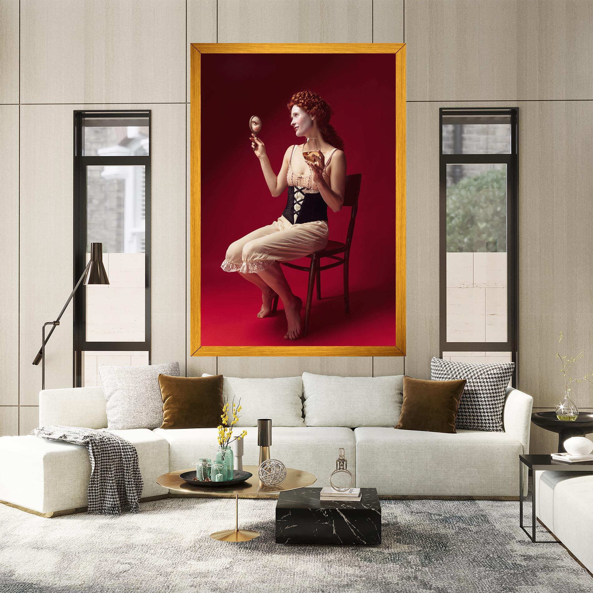 Vászonkép Medieval Redhead Woman mockup 2