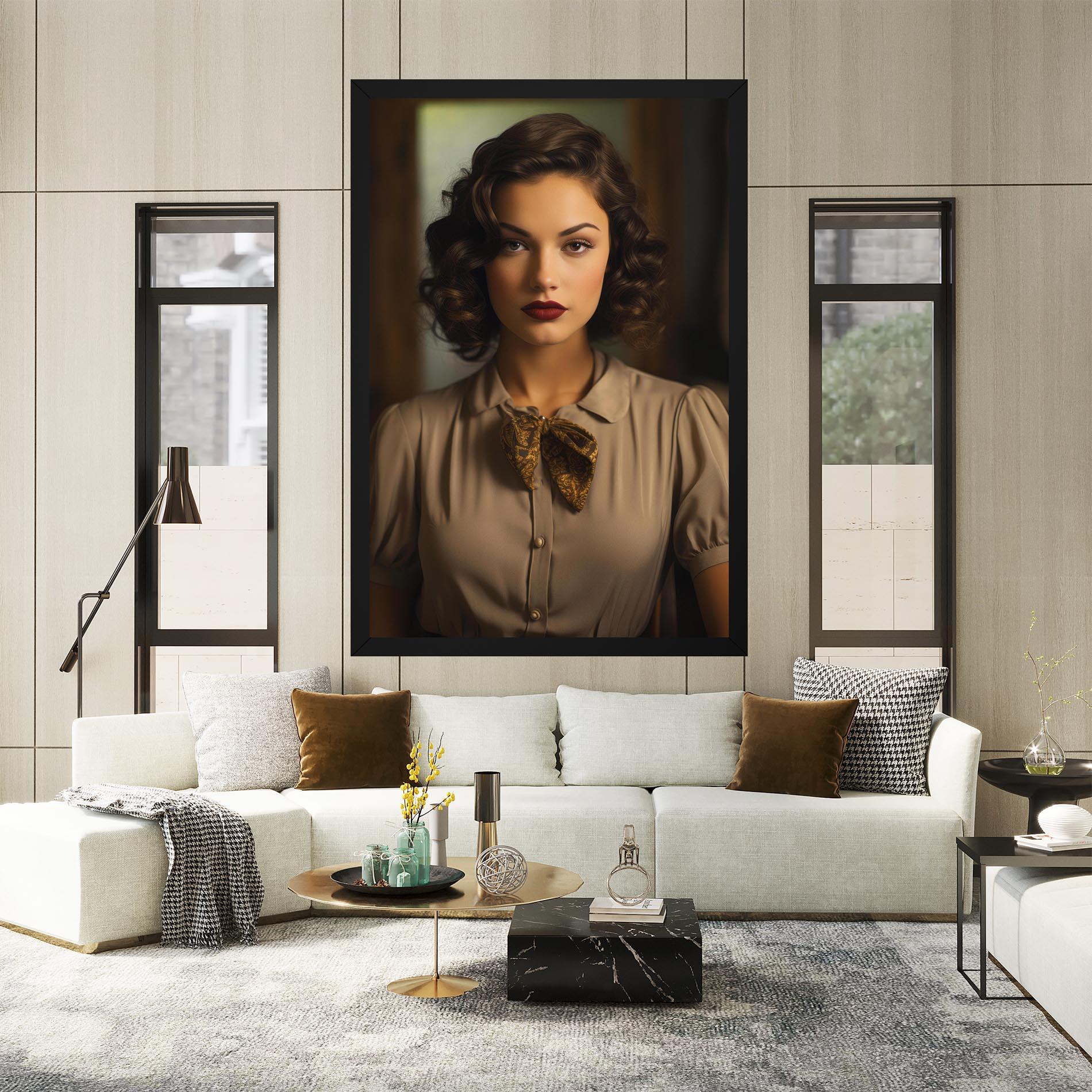 Vászonkép Beige Vintage Blouse mockup 2