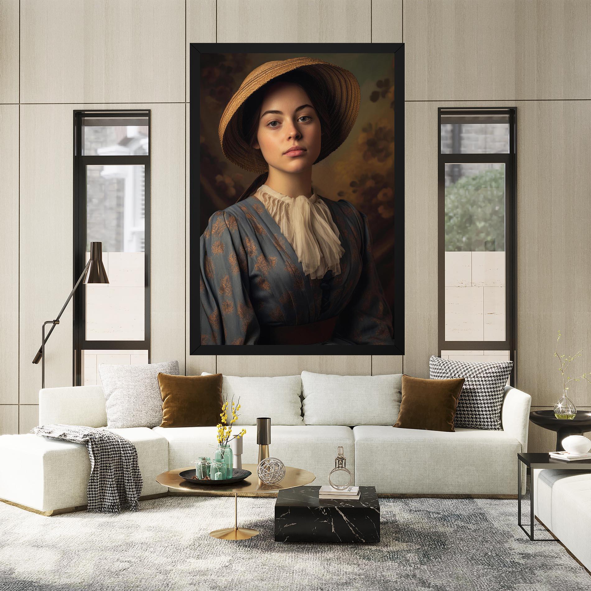 Vászonkép Vintage Blue Dress mockup 2