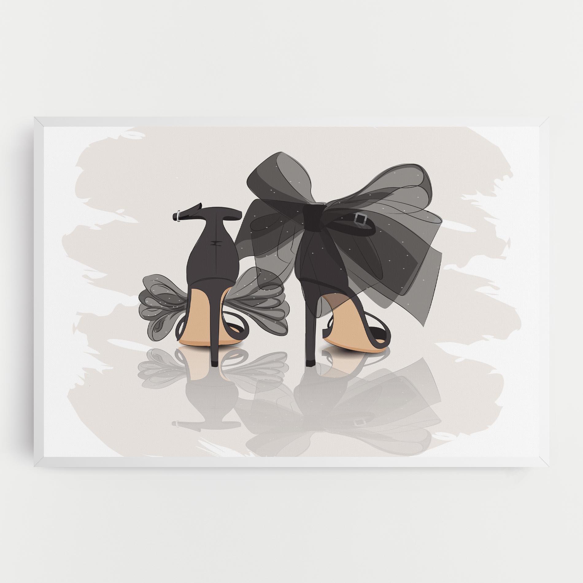 Vászonkép Black Bow Heels mockup 0