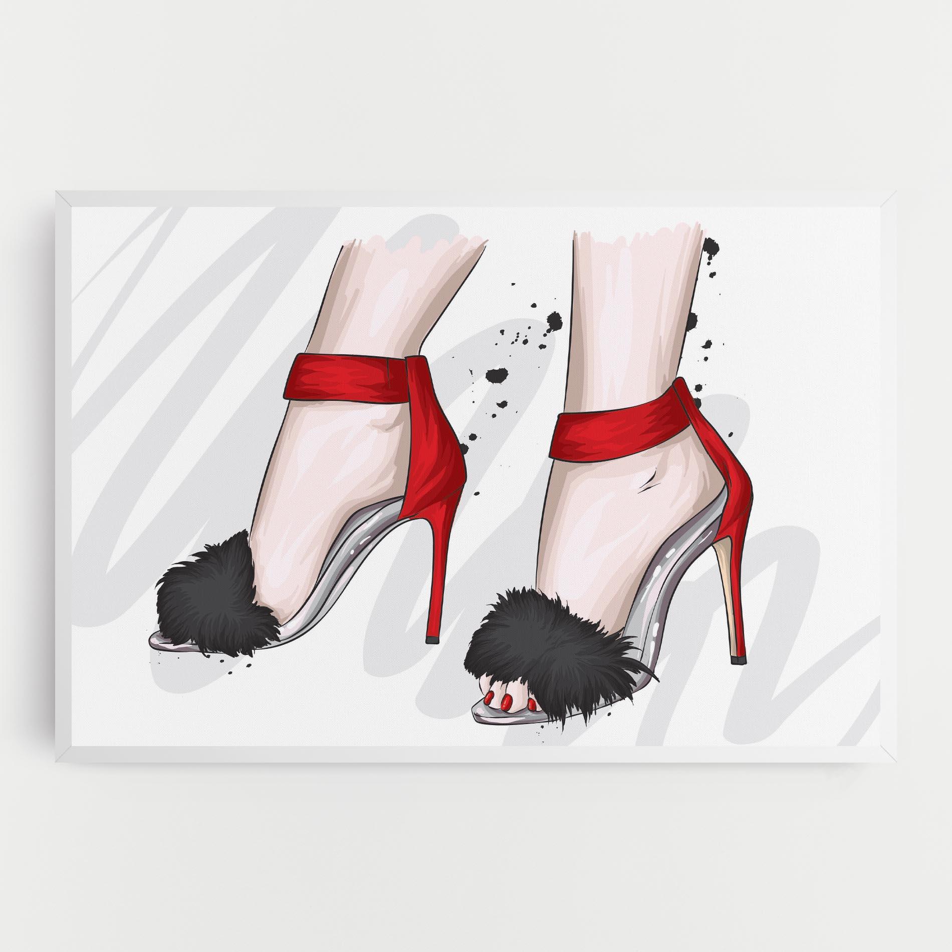 Vászonkép Black Red Heels mockup 0