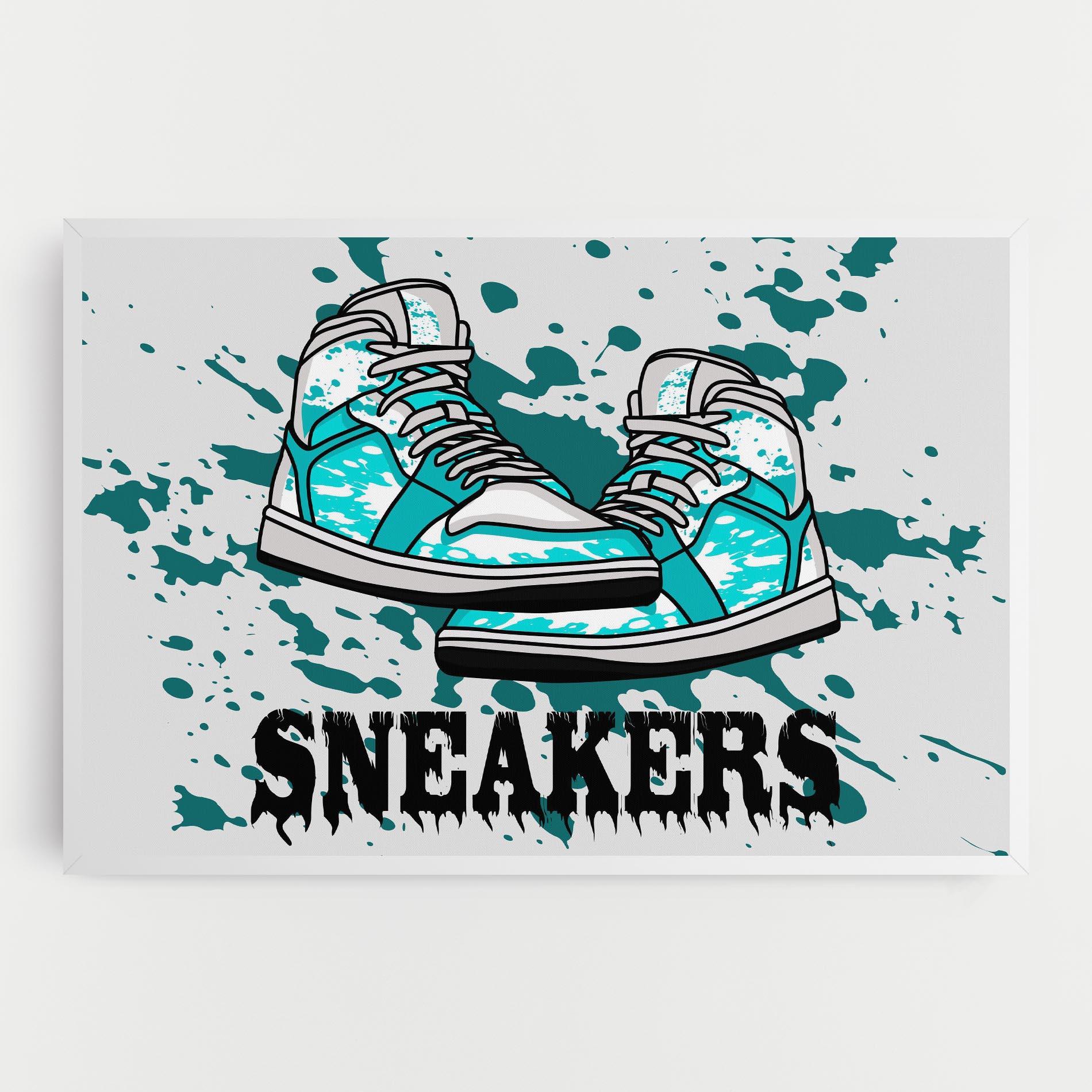 Vászonkép Light Blue Sneakers mockup 0
