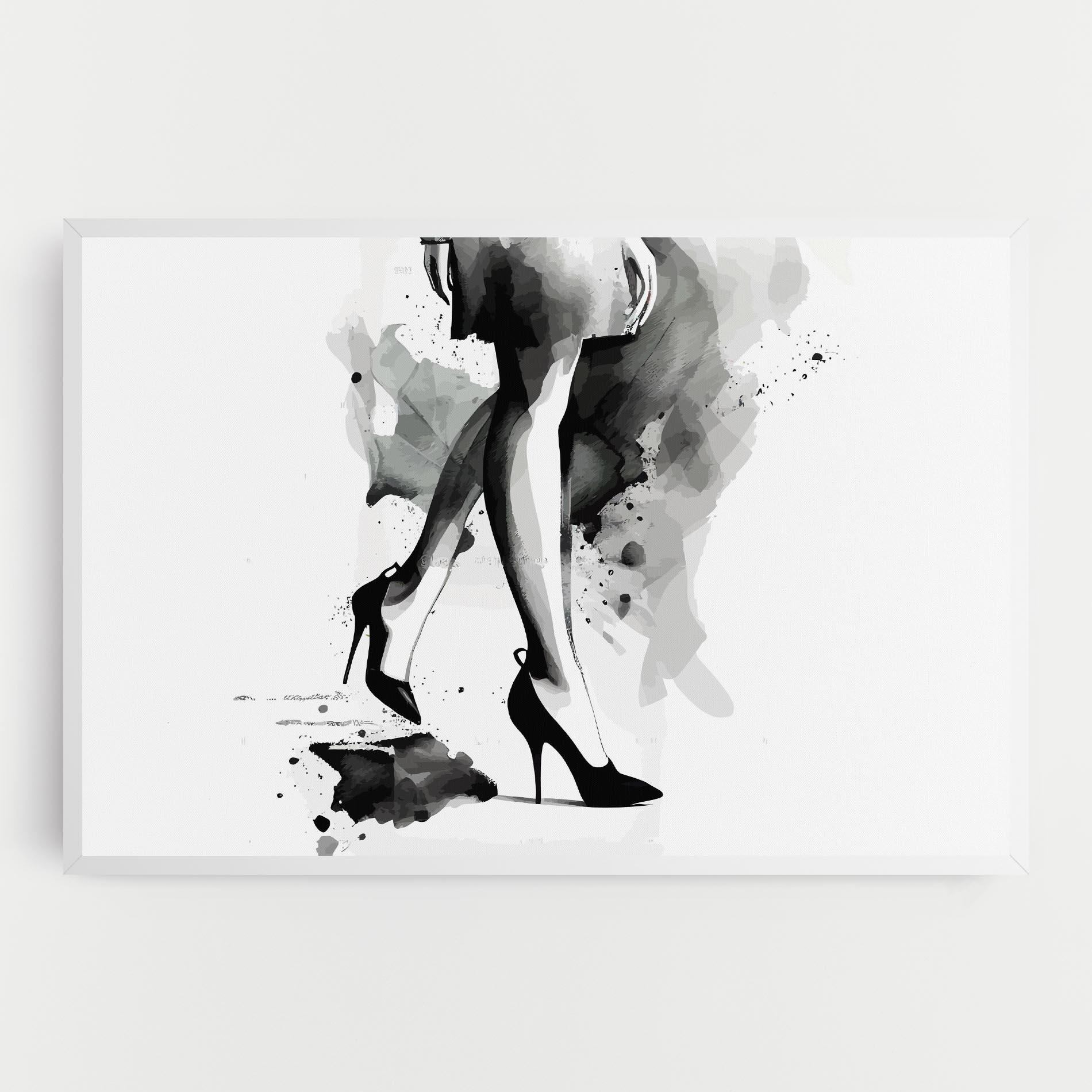 Vászonkép Watercolor Shoes mockup 0