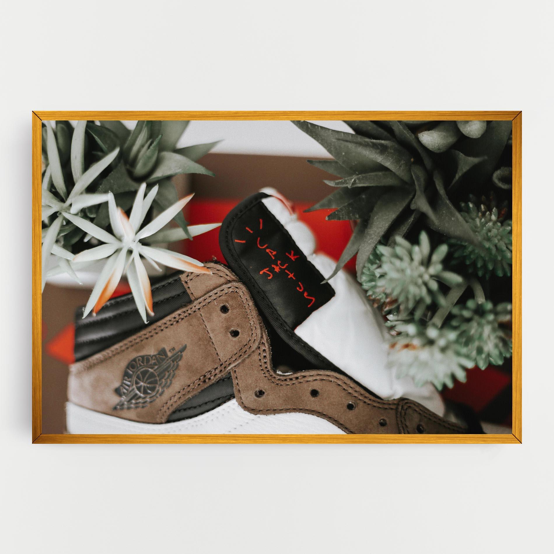 Vászonkép Brown Air Jordan mockup 0