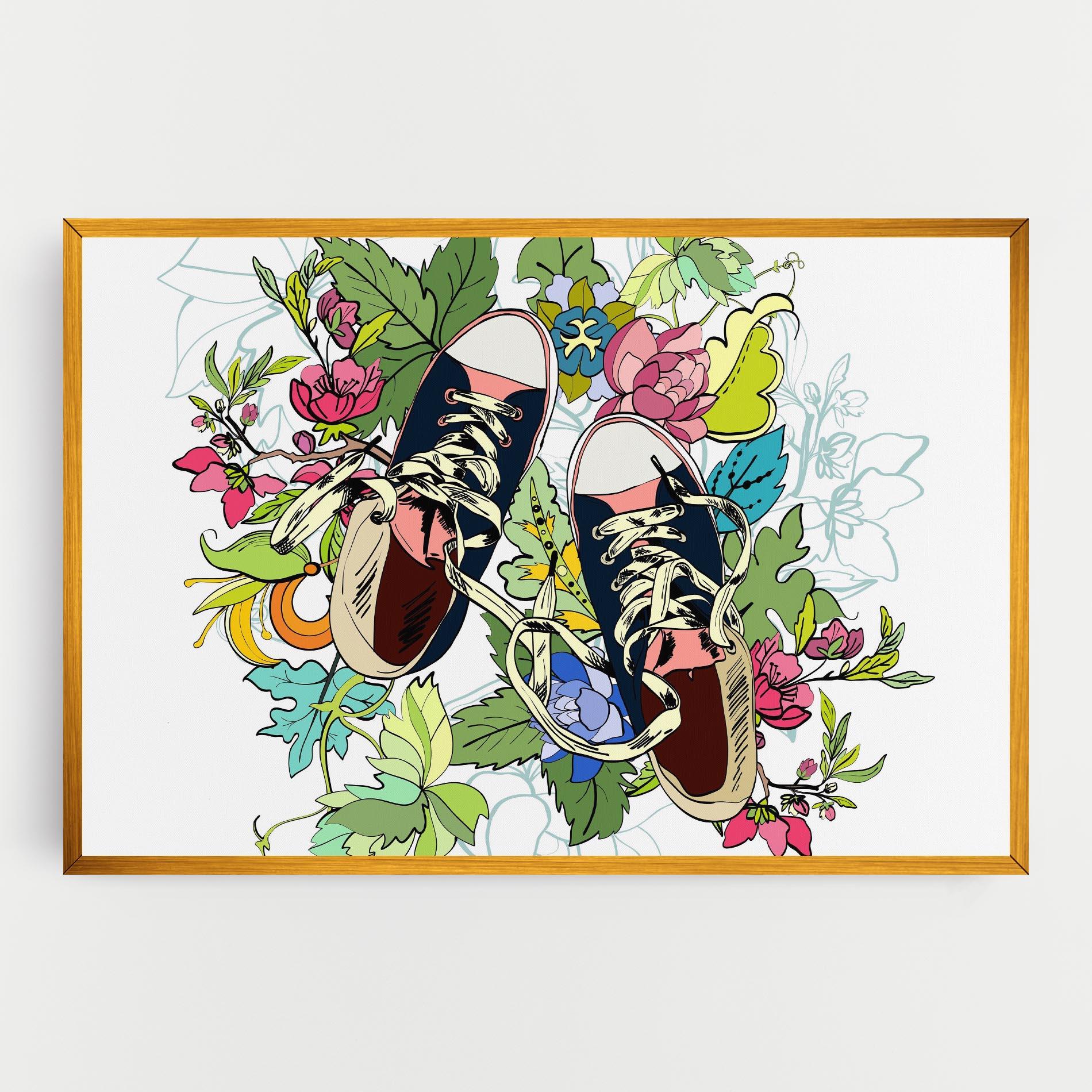 Vászonkép Flower Shoes mockup 0