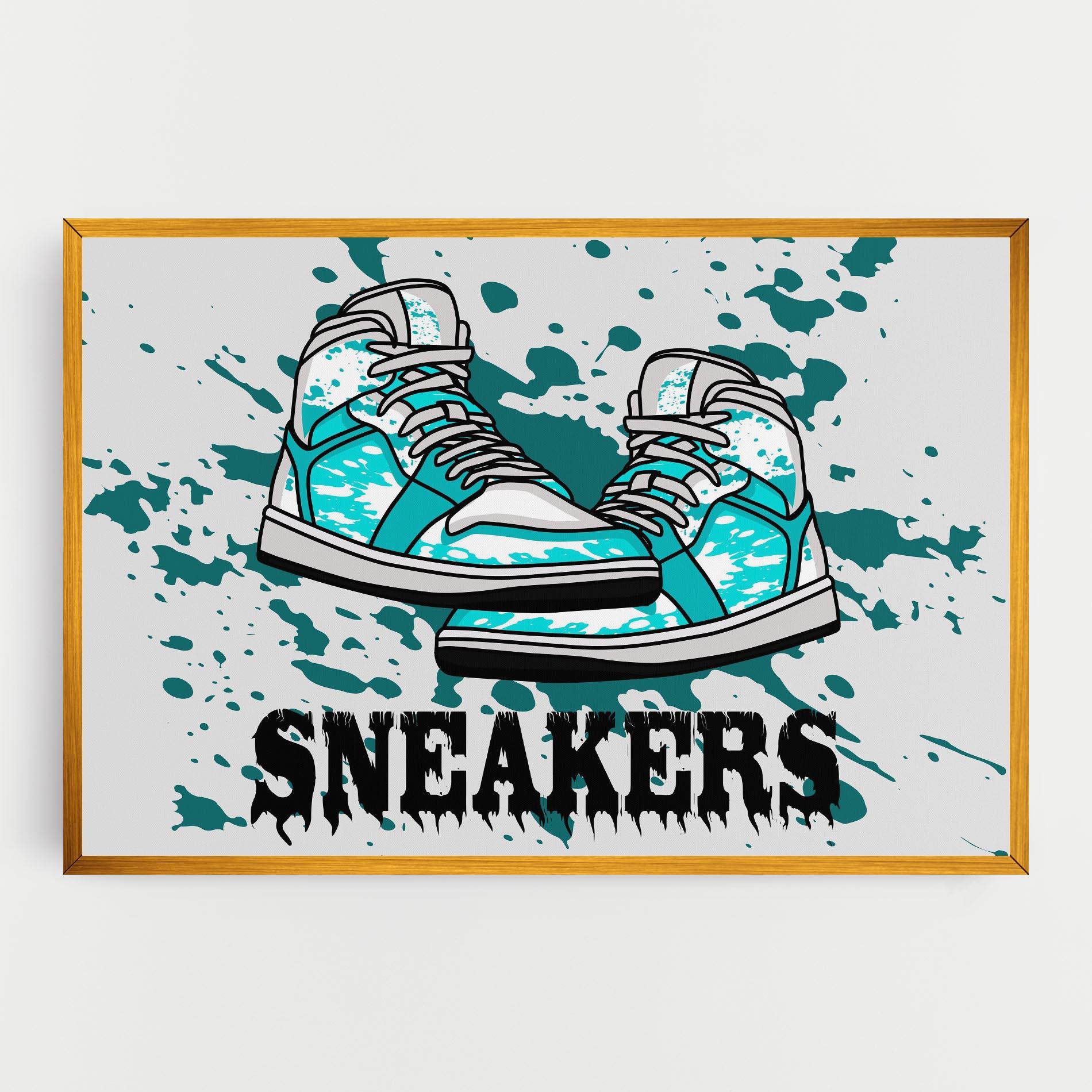 Vászonkép Light Blue Sneakers mockup 0