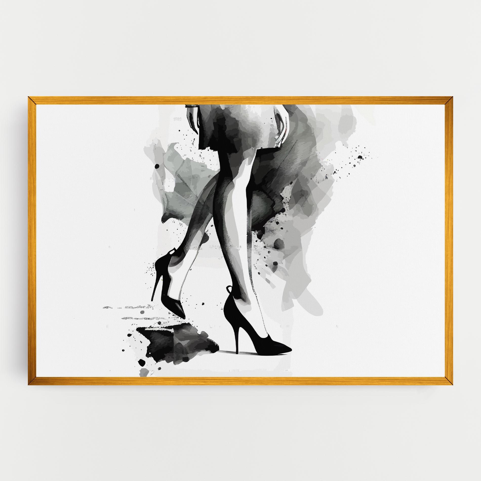 Vászonkép Watercolor Shoes mockup 0