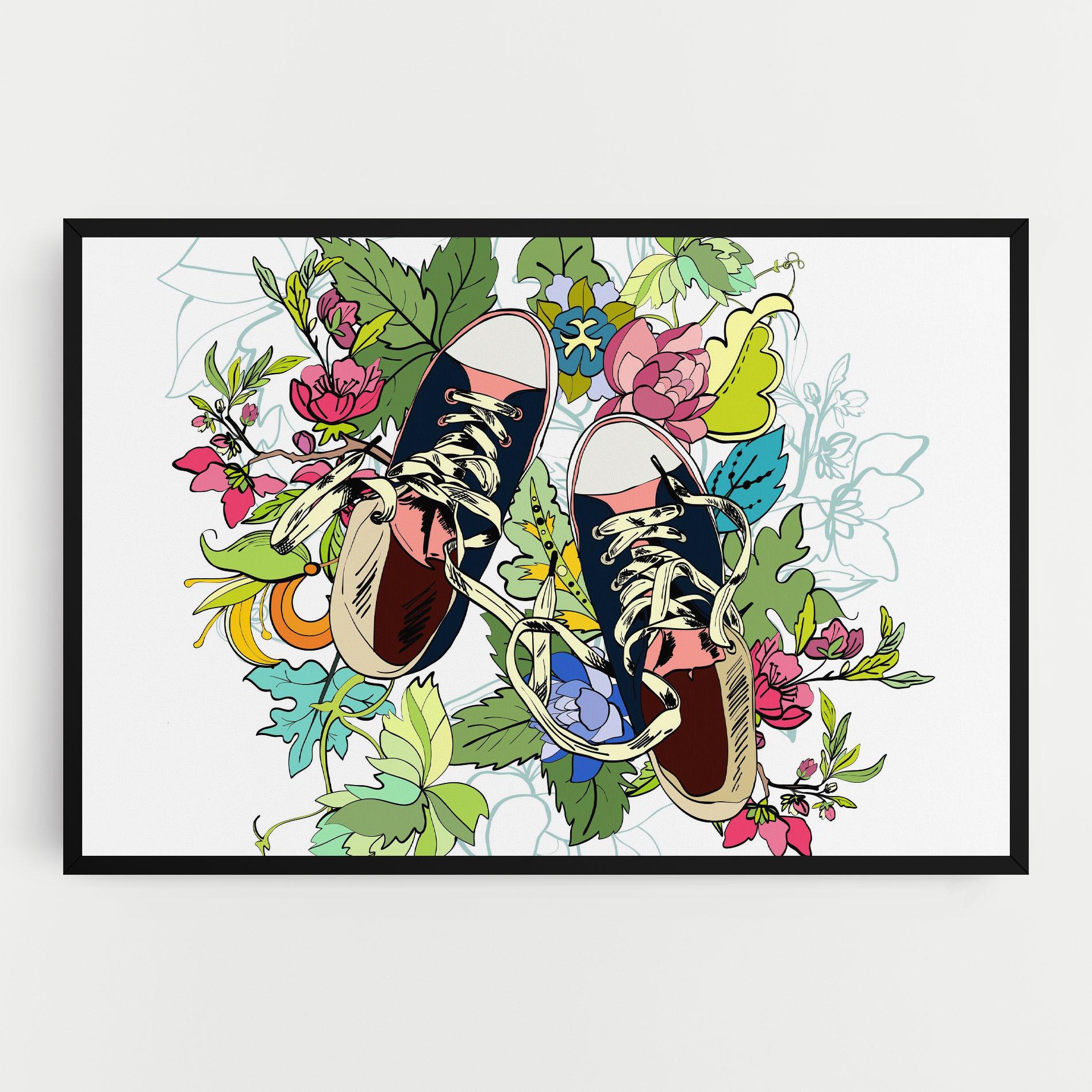 Vászonkép Flower Shoes mockup 0