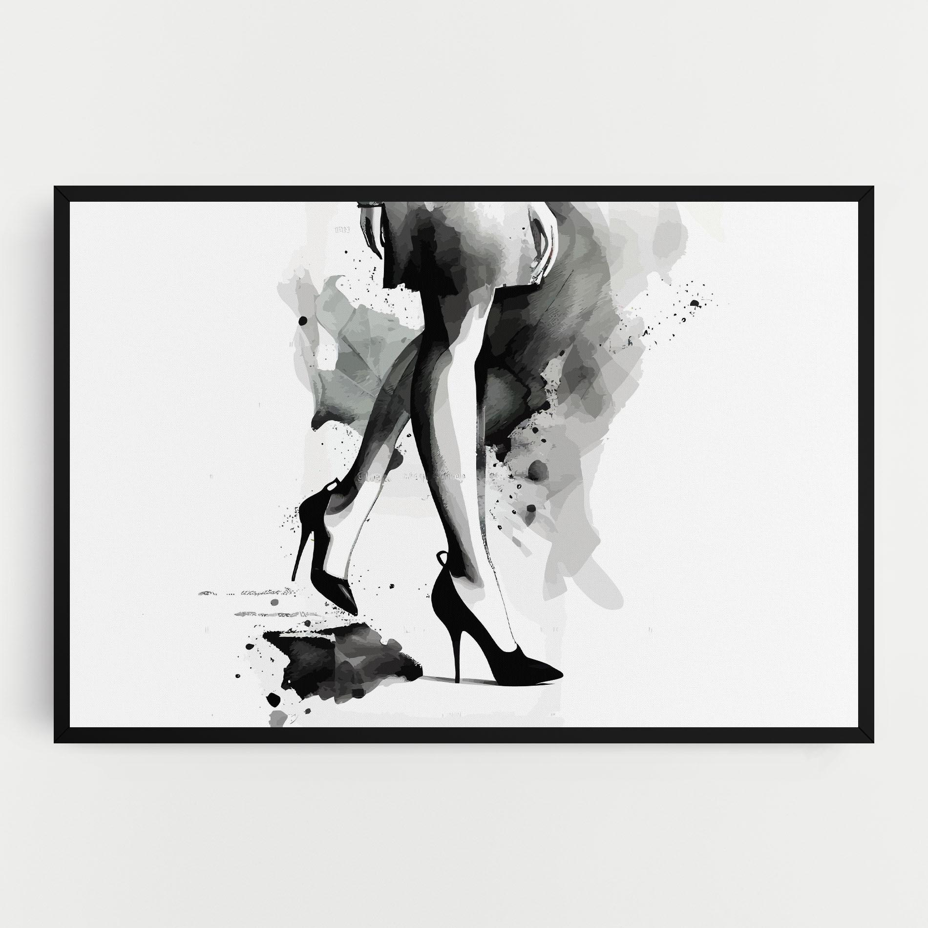 Vászonkép Watercolor Shoes mockup 0