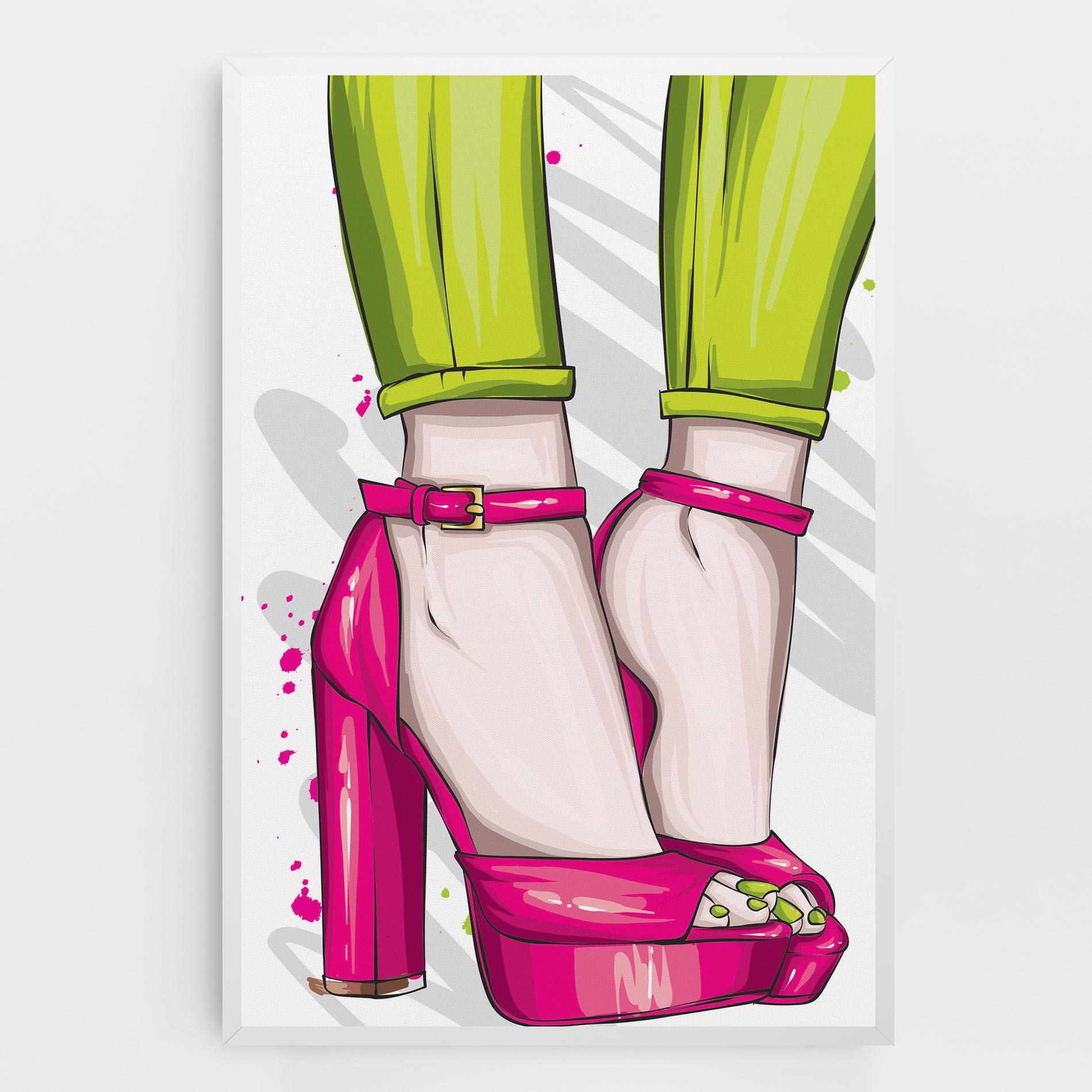 Vászonkép Green Nails mockup 0