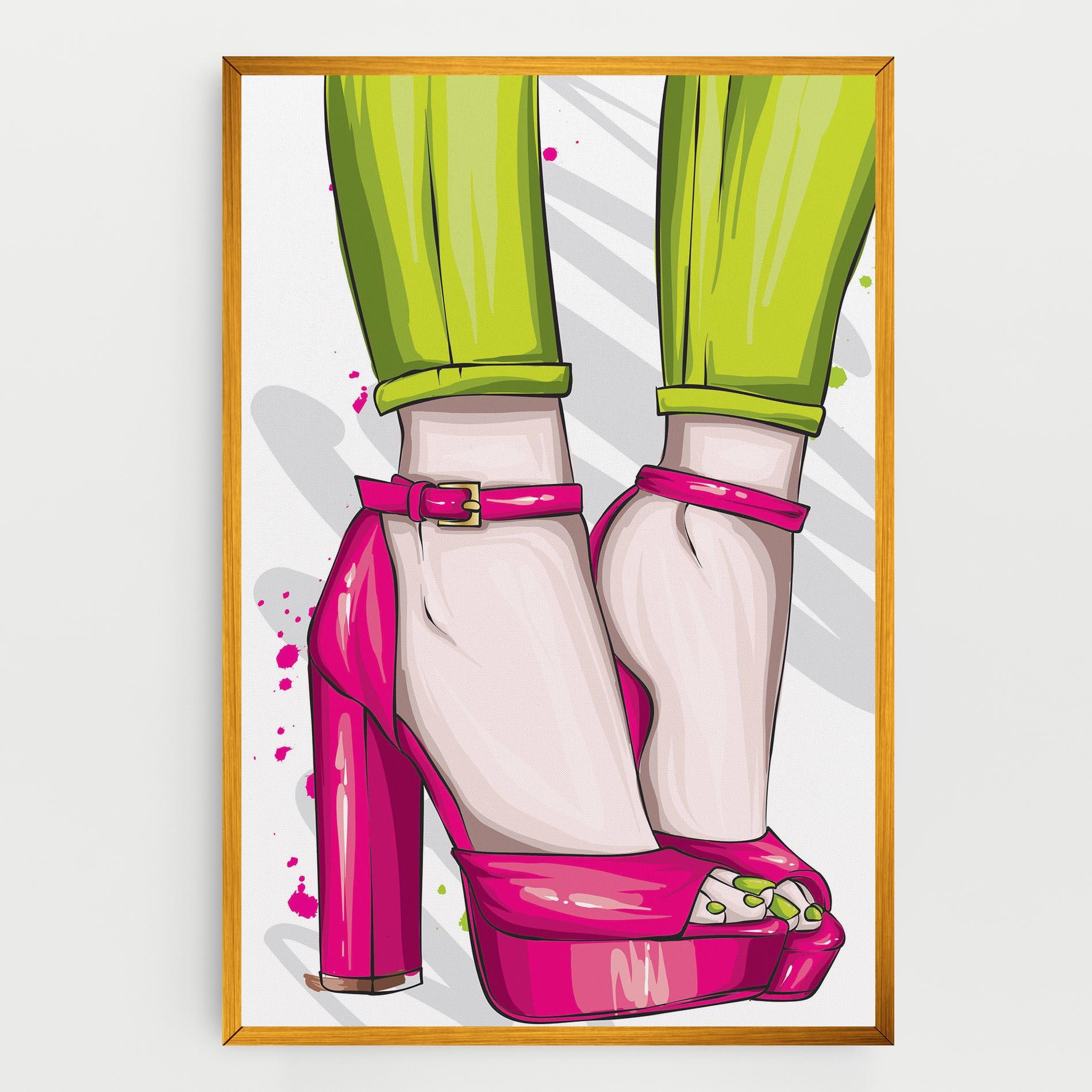 Vászonkép Green Nails mockup 0