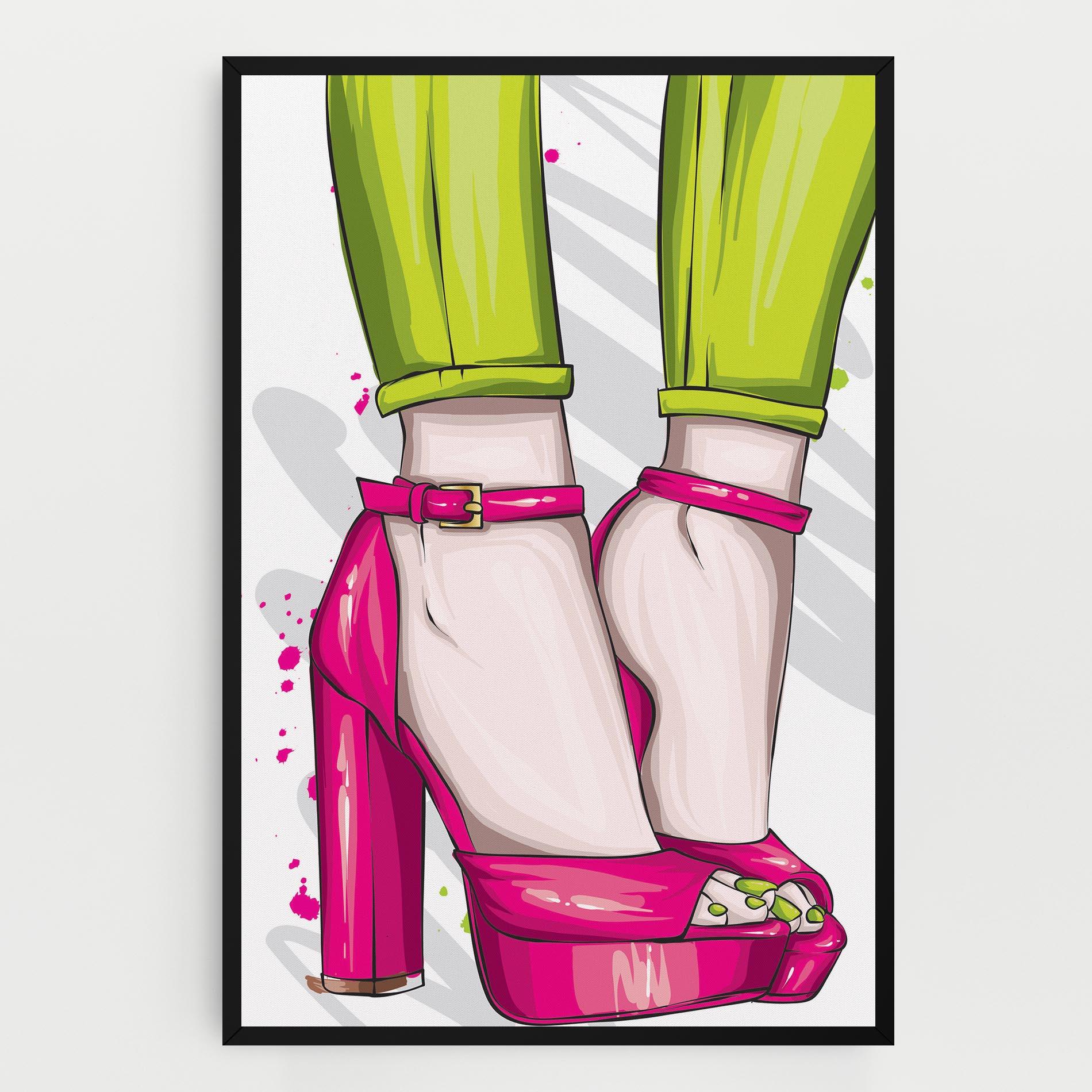 Vászonkép Green Nails mockup 0