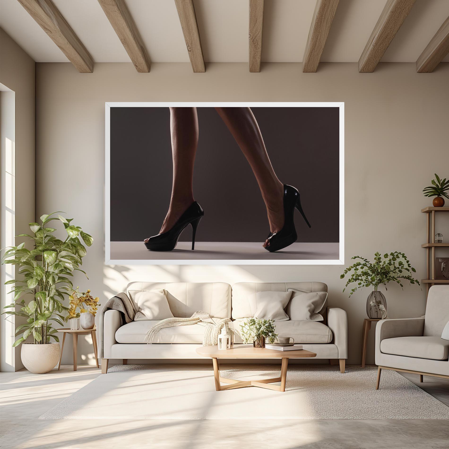 Vászonkép Black High Heels mockup 6