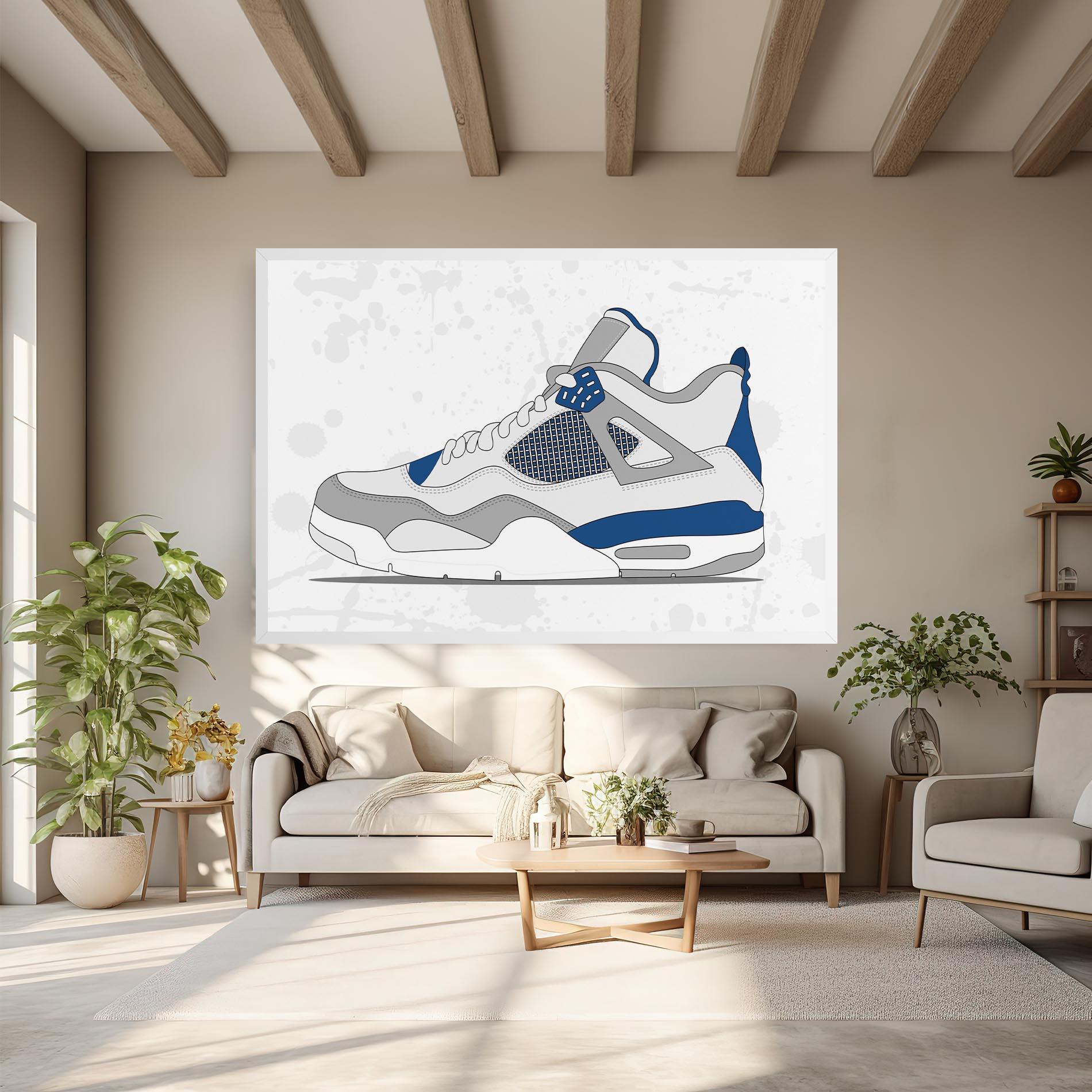 Vászonkép Blue Grey Sneakers mockup 6