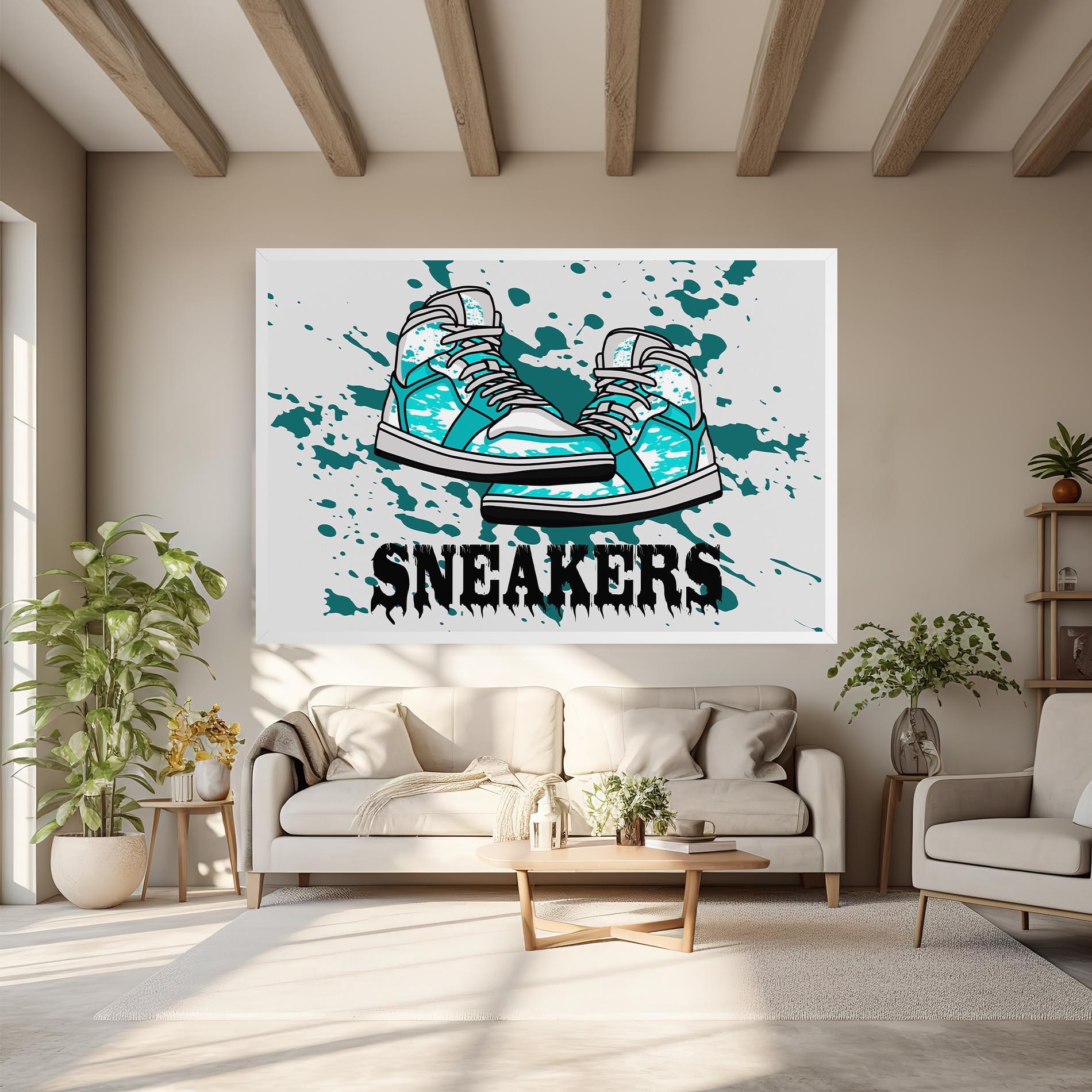 Vászonkép Light Blue Sneakers mockup 6