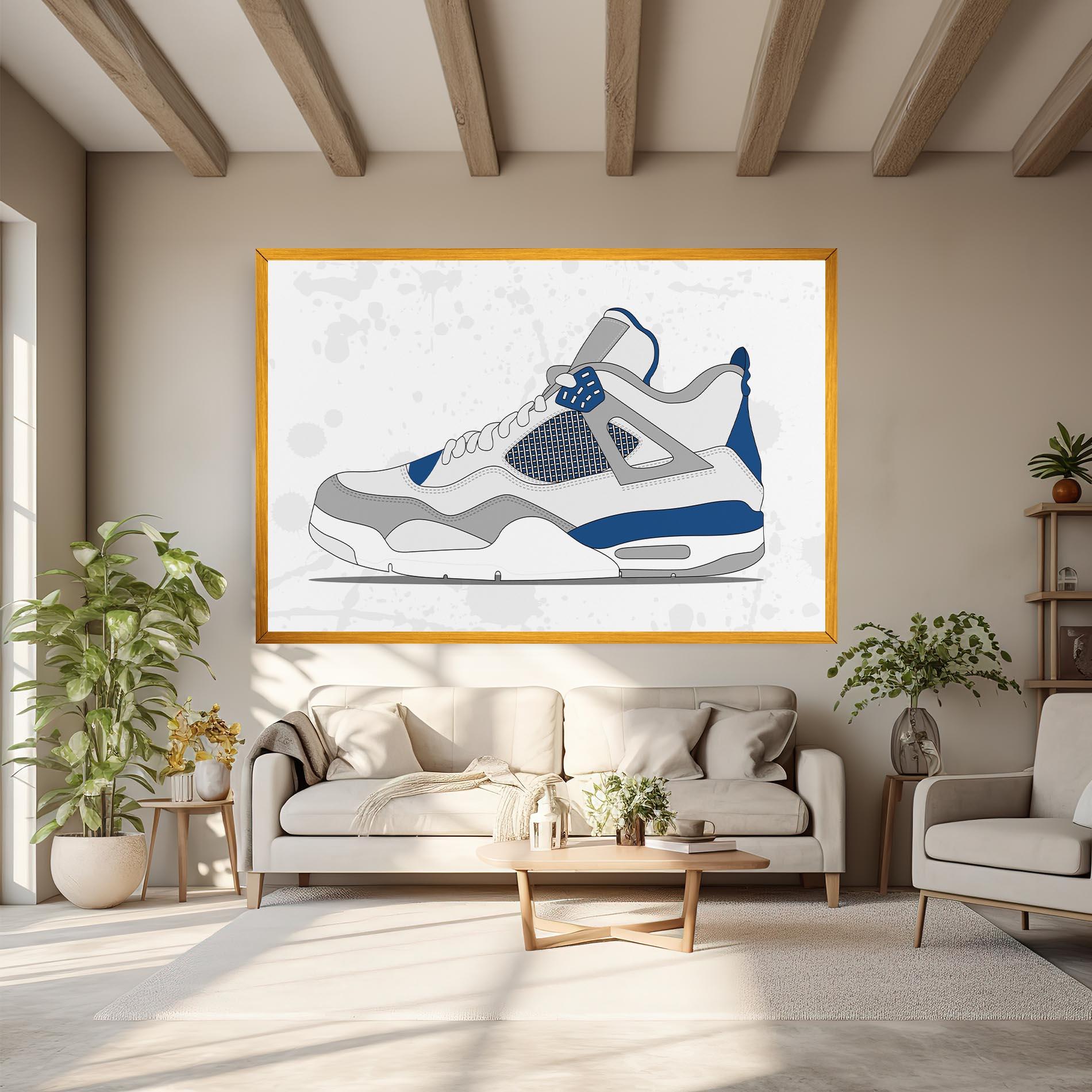 Vászonkép Blue Grey Sneakers mockup 6
