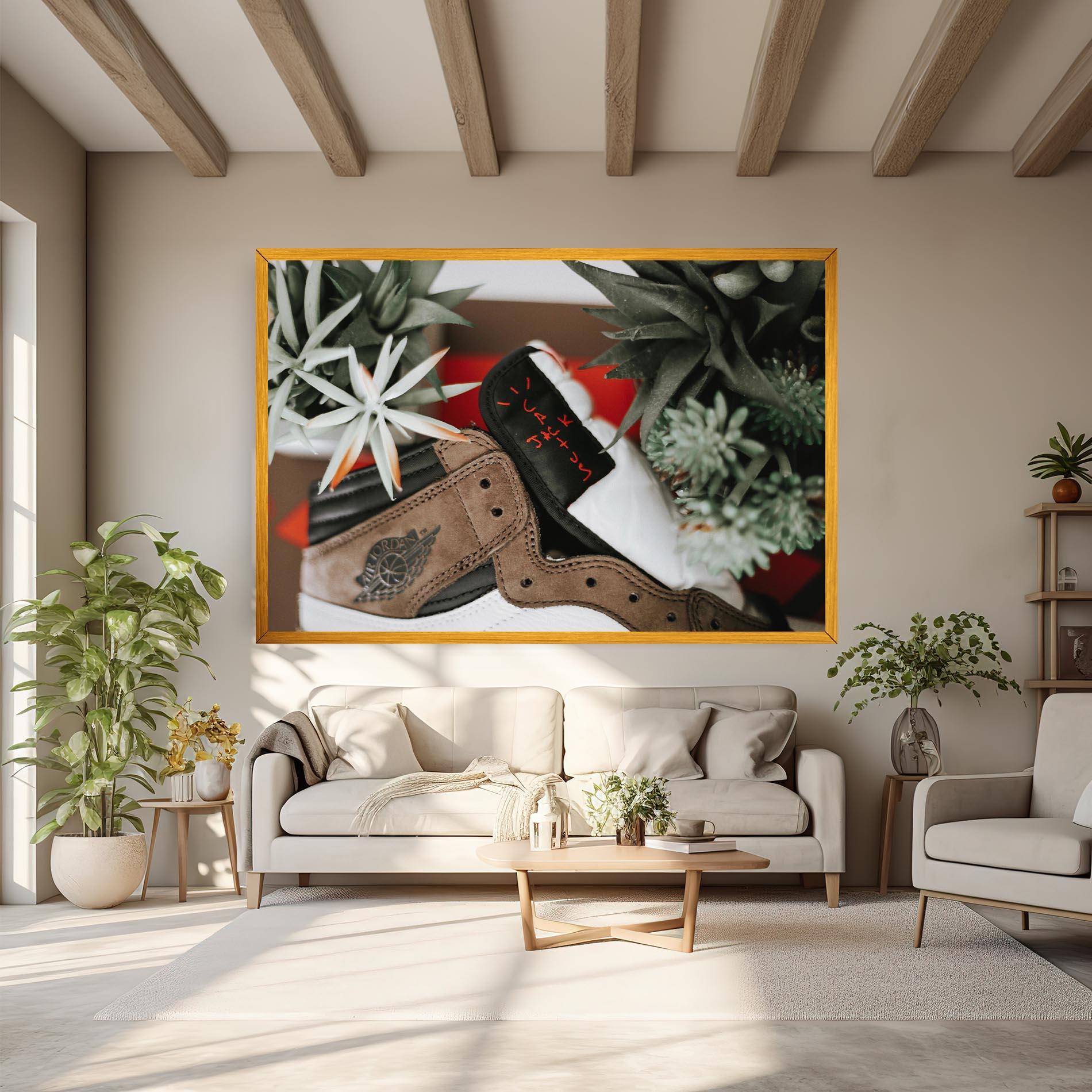 Vászonkép Brown Air Jordan mockup 6